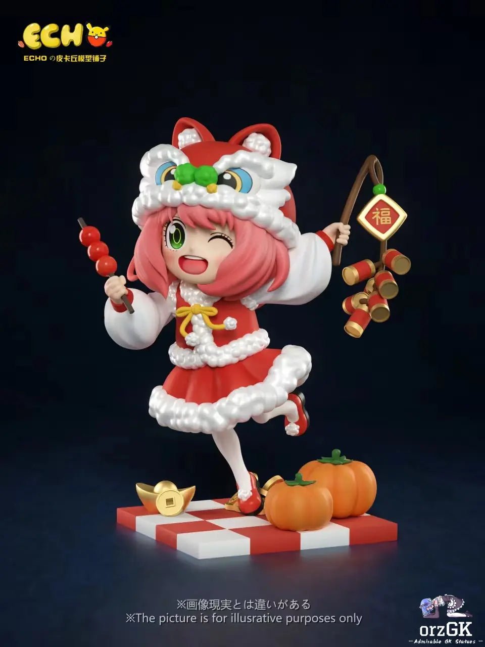 ECHO Studio - Spy x Family Anya Forger 1 Happy New Year Anya Forger resin statue Navy Toys anime figure