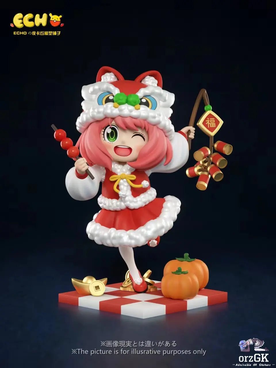 ECHO Studio - Spy x Family Anya Forger 1 Happy New Year Anya Forger resin statue Navy Toys anime figure