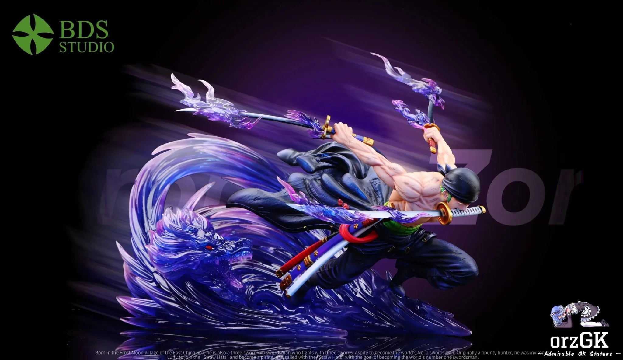 BDS Studio - One Piece Drift Roronoa Zoro resin statue Navy Toys anime figure