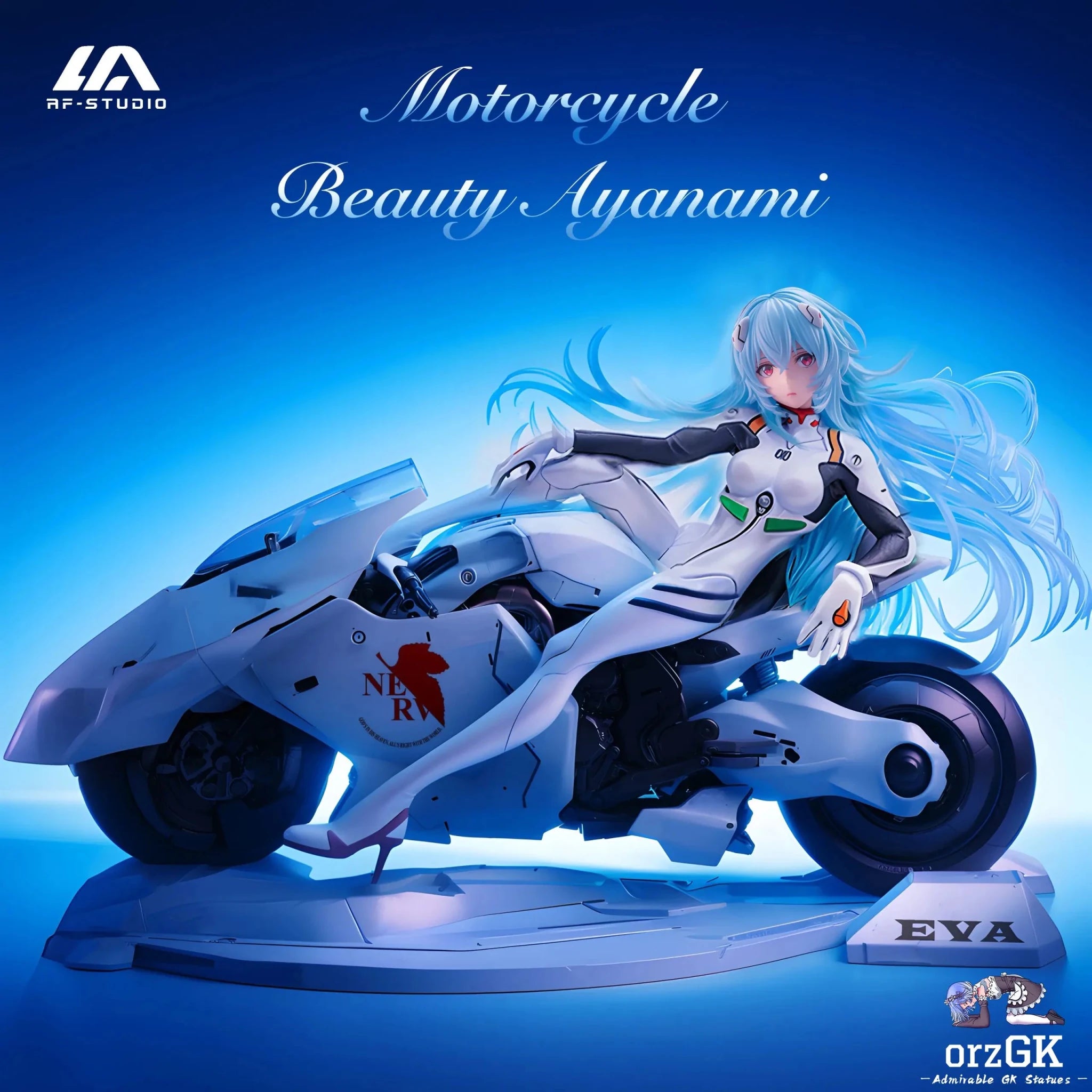 AF Studio - Neon Genesis Evangelion Rei Ayanami Biker resin statue Navy Toys anime figure