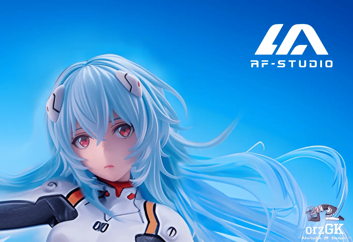 AF Studio - Neon Genesis Evangelion Rei Ayanami Biker resin statue Navy Toys anime figure