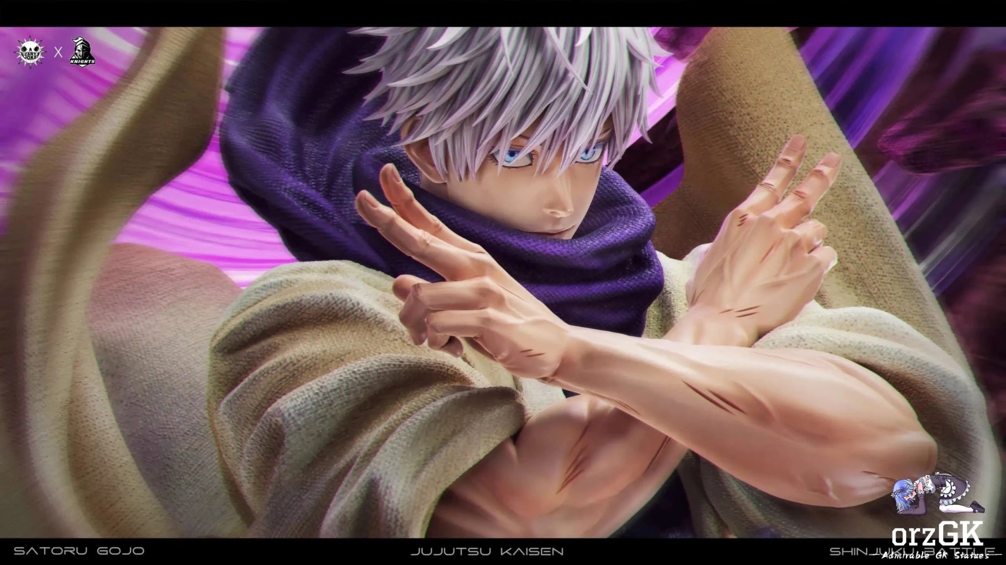 ZanyJoke Studio & Temple Studio - Jujutsu Kaisen S01 Gojo Satoru, the Battle of the Demon Realm Shinjuku resin statue Navy Toys anime figure