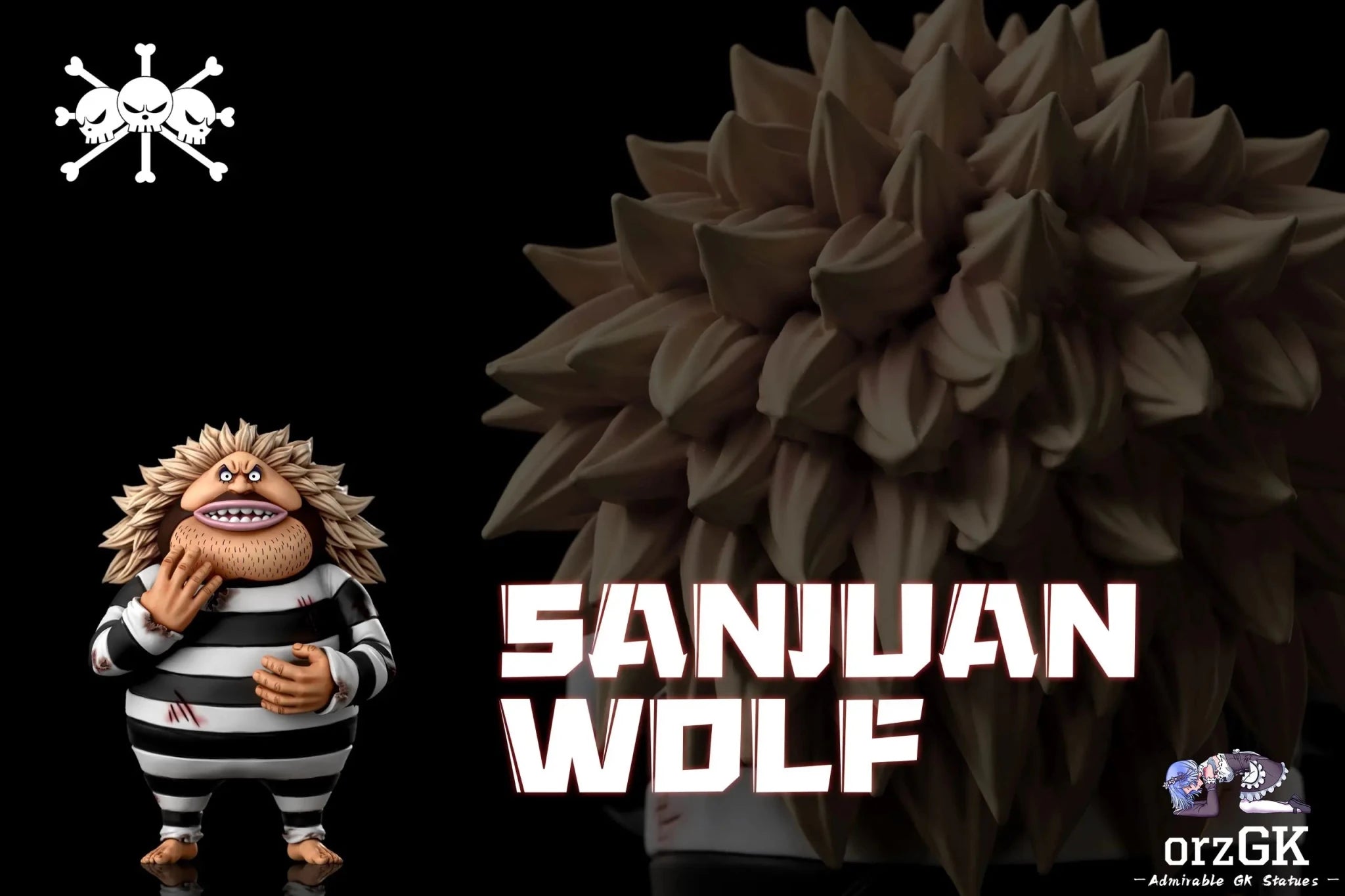 A+ Studio - One Piece Summit War Saga Blackbeard Pirates Sanjuan Wolf resin statue Navy Toys anime figure