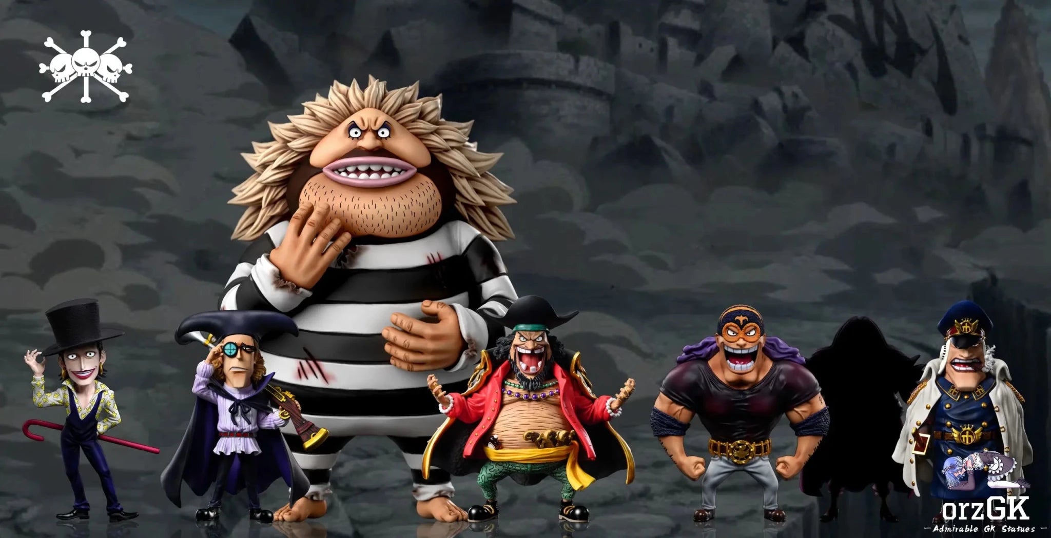 A+ Studio - One Piece Summit War Saga Blackbeard Pirates Sanjuan Wolf resin statue Navy Toys anime figure