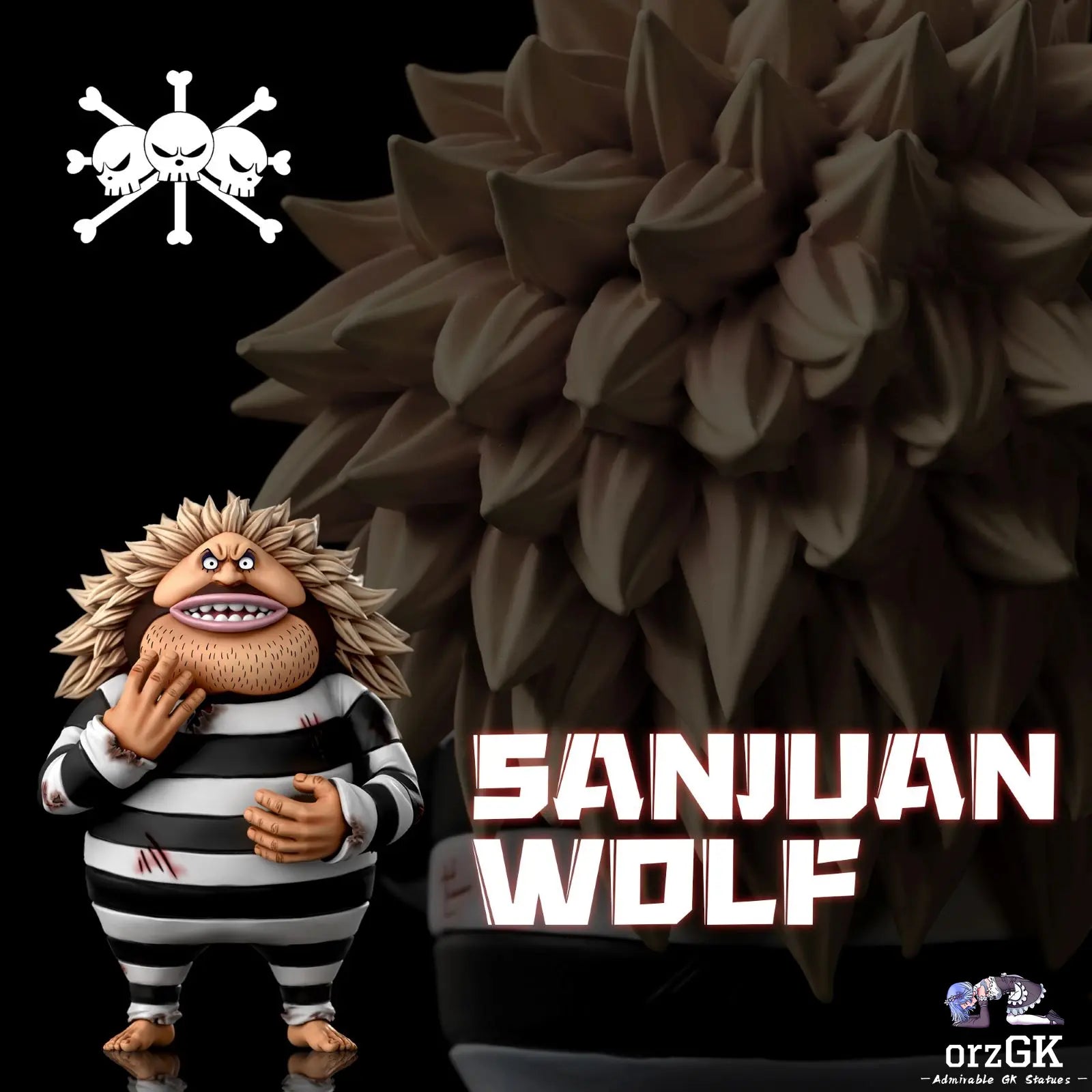 A+ Studio - One Piece Summit War Saga Blackbeard Pirates Sanjuan Wolf resin statue Navy Toys anime figure