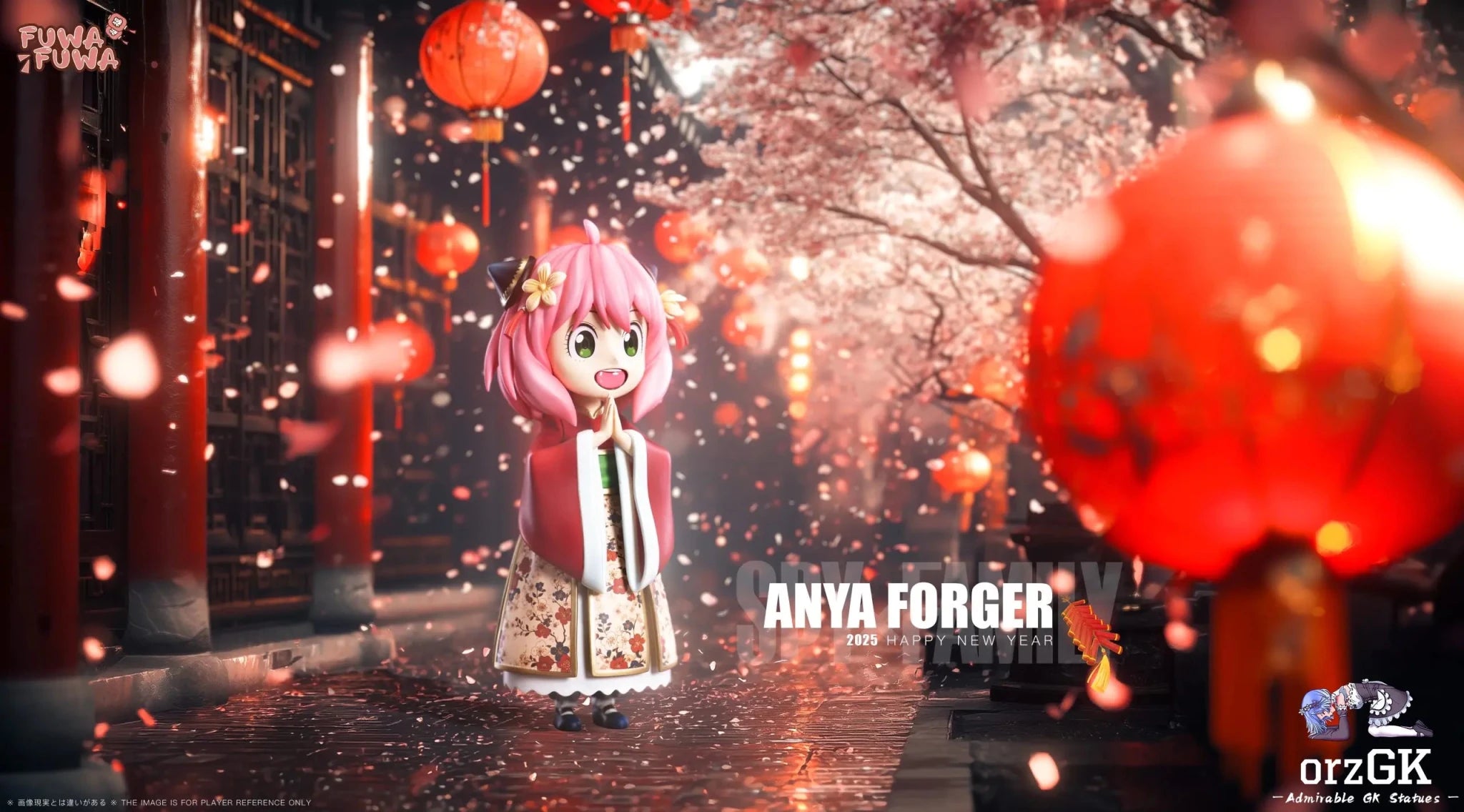 FuWaFuWa Studio & XY Studio - Spy x Family Happy New Year Anya Forger resin statue Navy Toys anime figure