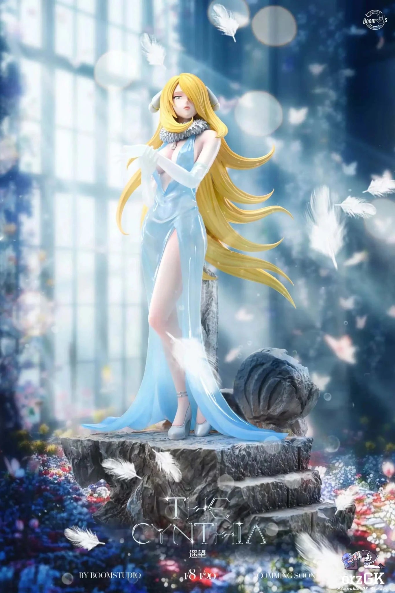 Boom Studio - Pokémon Great Artist Series Cynthia resin statue Navy Toys anime figure