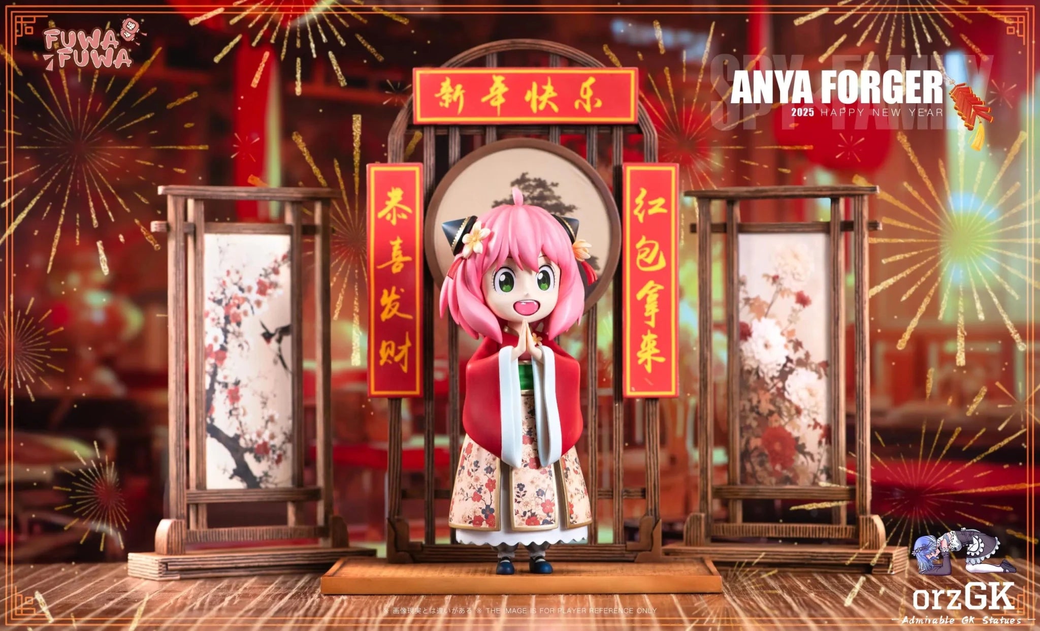 FuWaFuWa Studio & XY Studio - Spy x Family Happy New Year Anya Forger resin statue Navy Toys anime figure