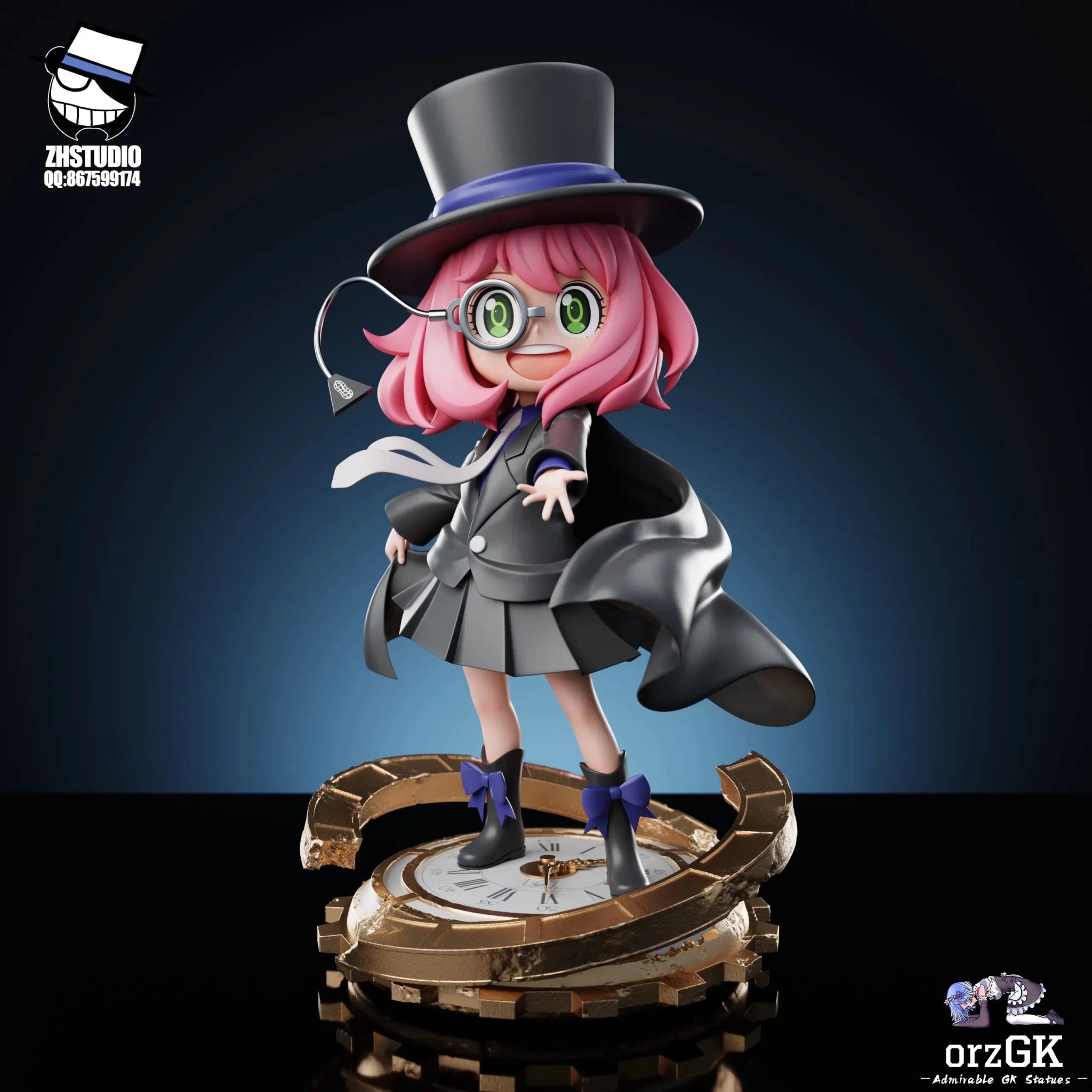 ZH Studio - Spy x Family Anya Forger COS Kaito Kuroba resin statue Navy Toys anime figure