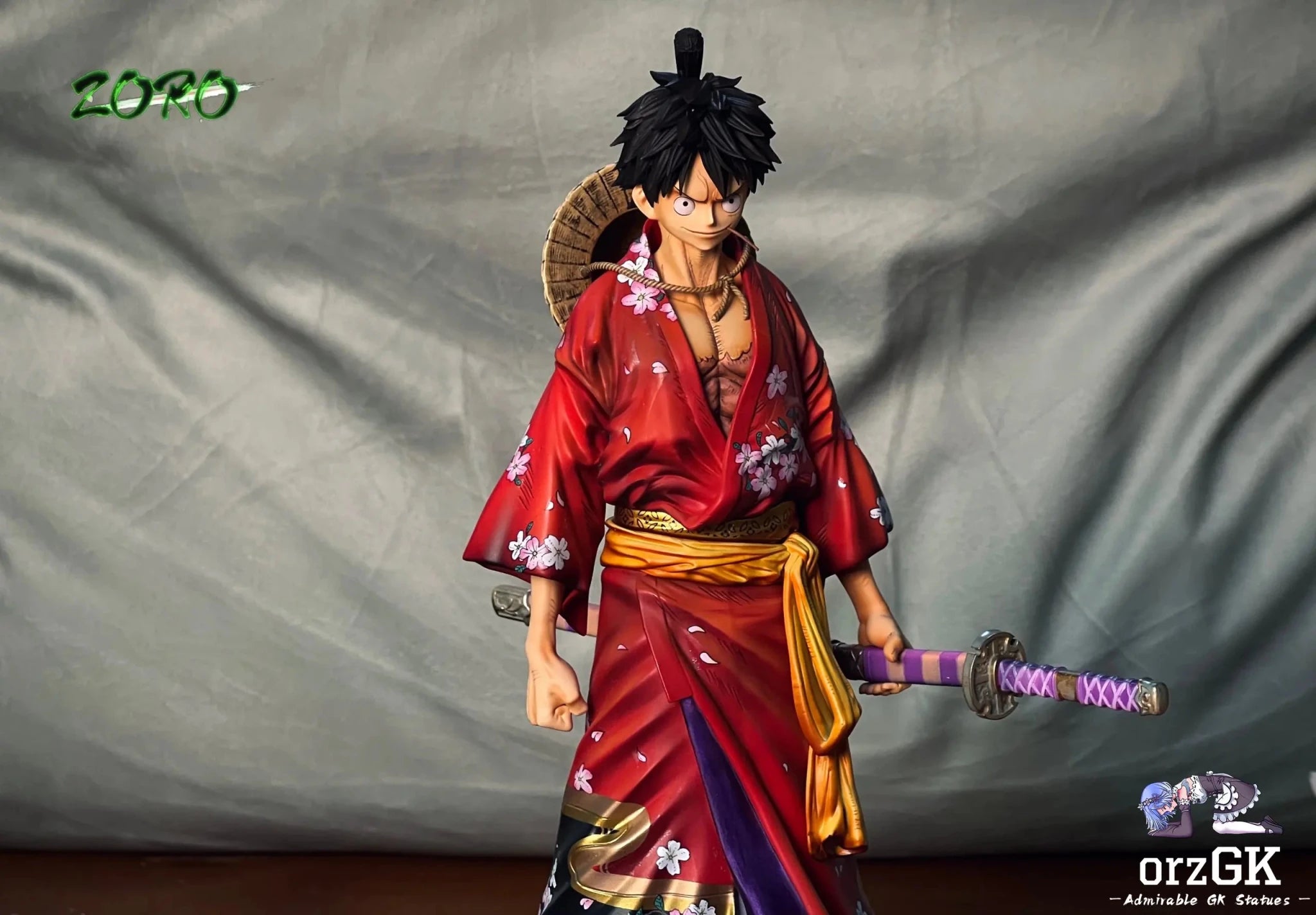 Zoro Studio - One Piece Kimono Luffy resin statue Navy Toys anime figure