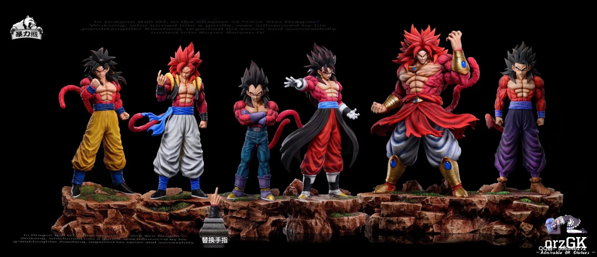 Violent bear Studio - Dragon Ball Super 4 Series 6 Super 4 Son Gohan resin statue Navy Toys anime figure