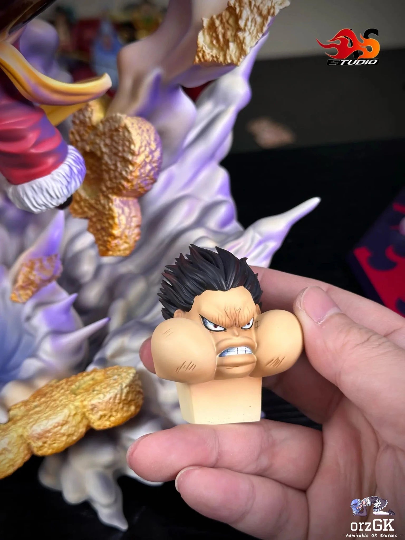 AS Studio - One Piece Gear 4 Techniques Luffy resin statue Navy Toys anime figure