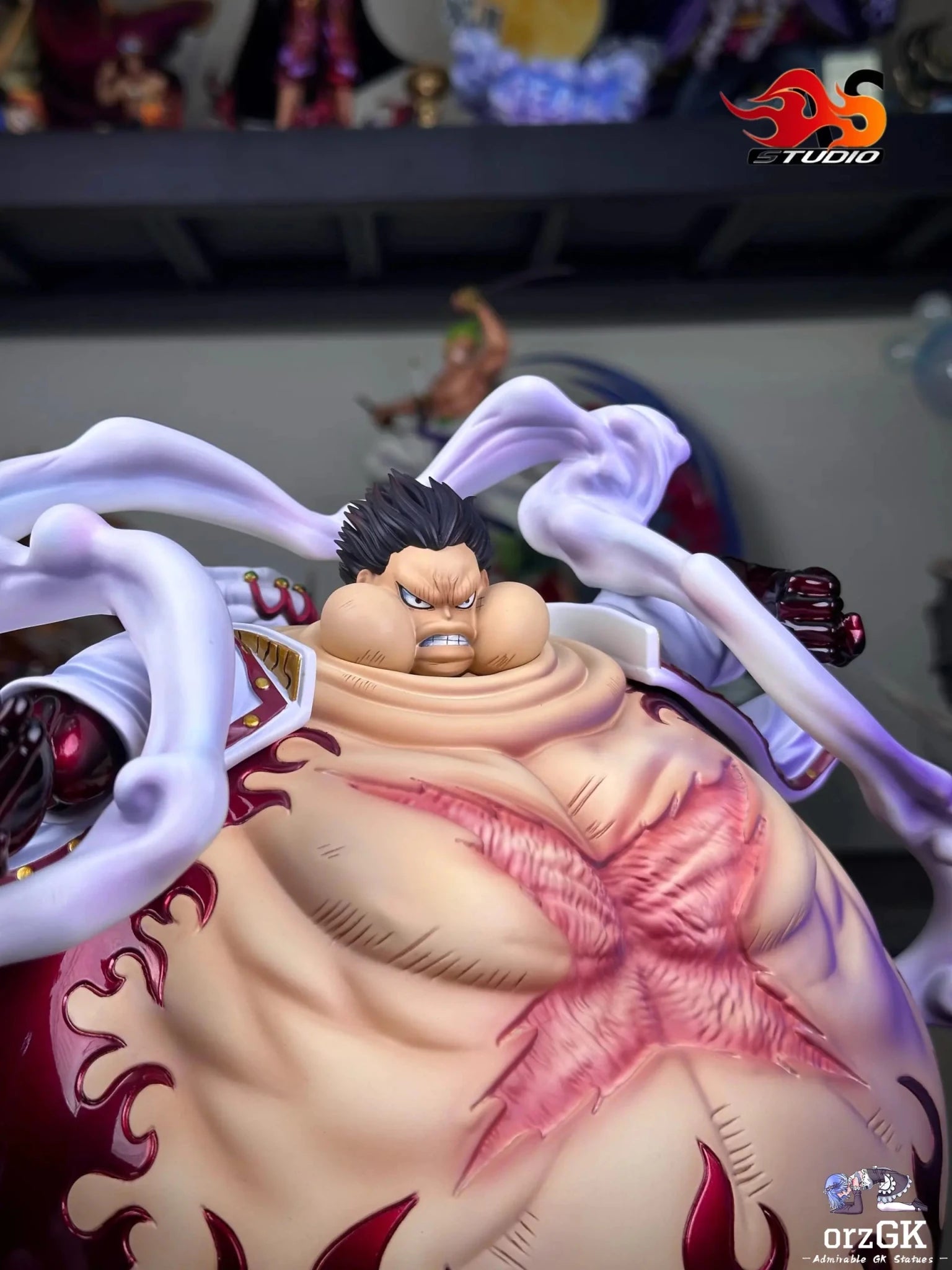 AS Studio - One Piece Gear 4 Techniques Luffy resin statue Navy Toys anime figure