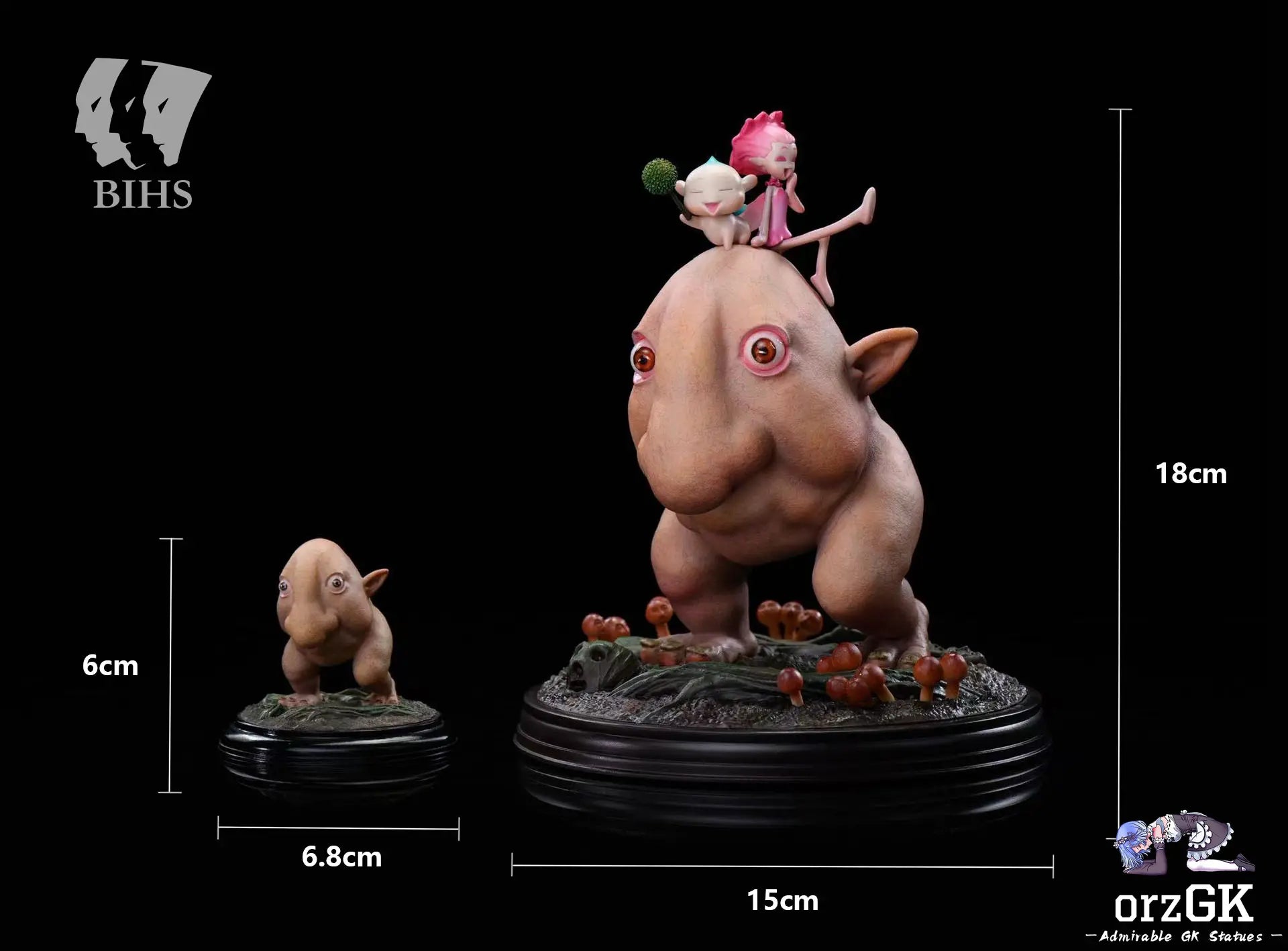 Desktop Berserk Illustration Fourth Edition Schnoz with Puck and Ivalera - BIHS Studio resin statue Navy Toys anime figure