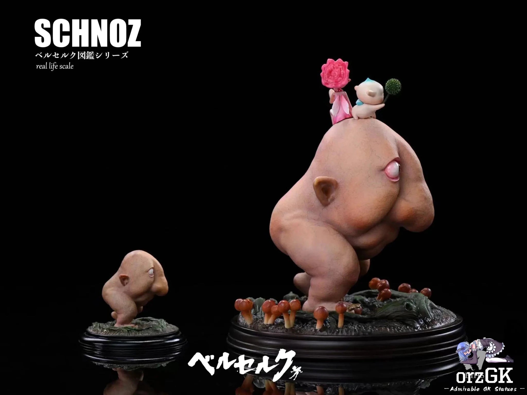 Desktop Berserk Illustration Fourth Edition Schnoz with Puck and Ivalera - BIHS Studio resin statue Navy Toys anime figure