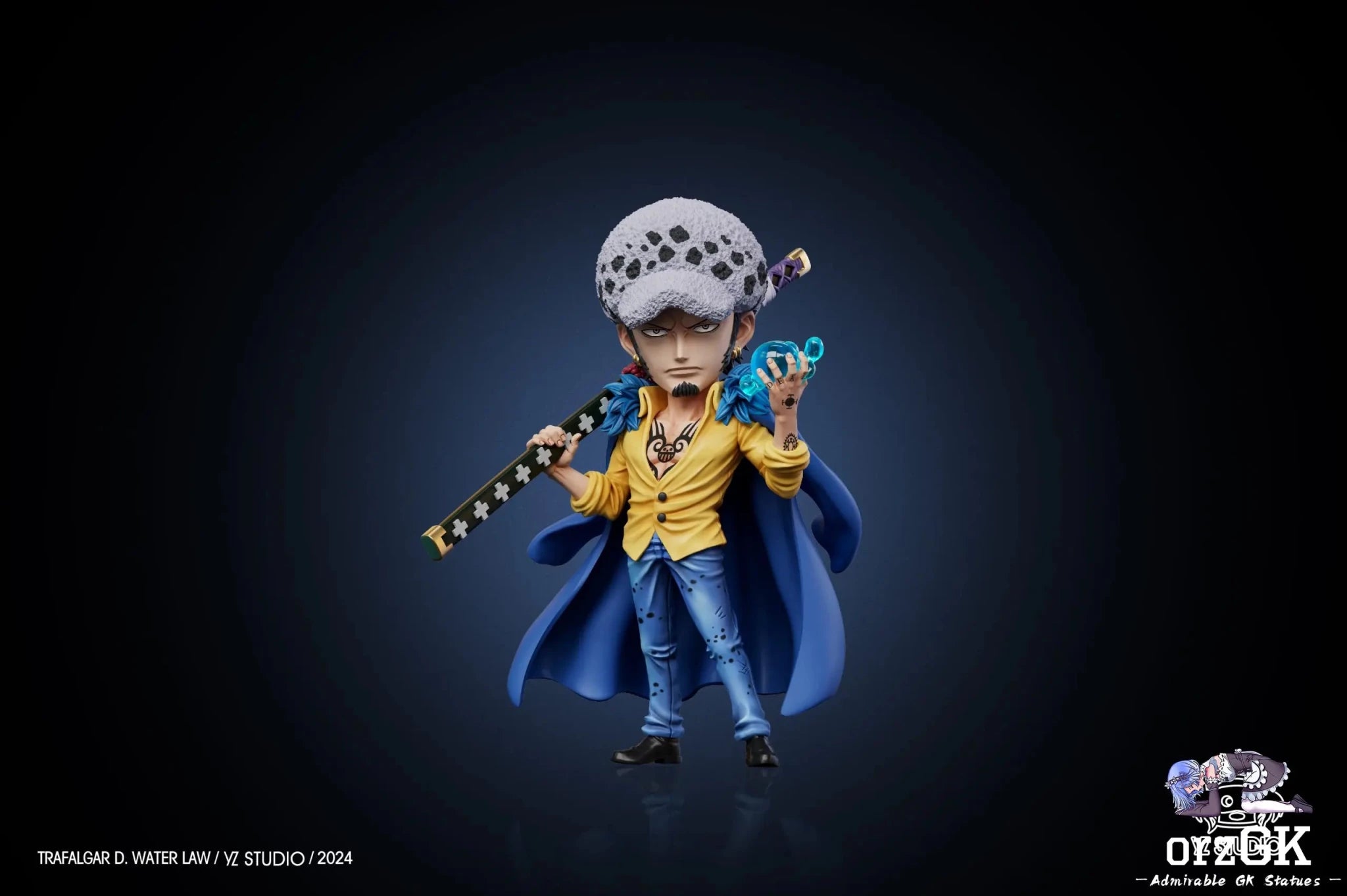 Yz Studio - One Piece Onigashima Decisive Battle Series 18 Trafalgar D. Water Law resin statue Navy Toys anime figure