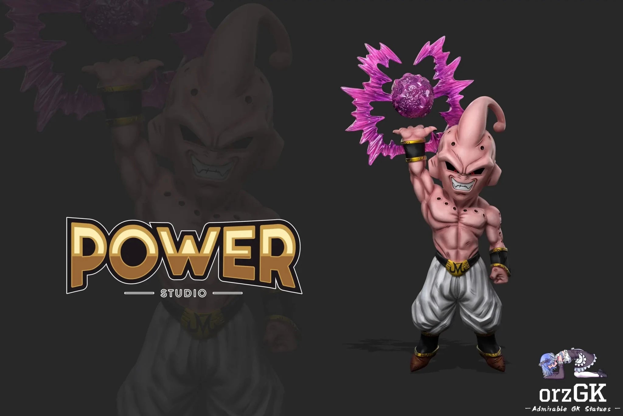 Power Studio - Dragon Ball Spirit Bomb Majin Buu resin statue Navy Toys anime figure