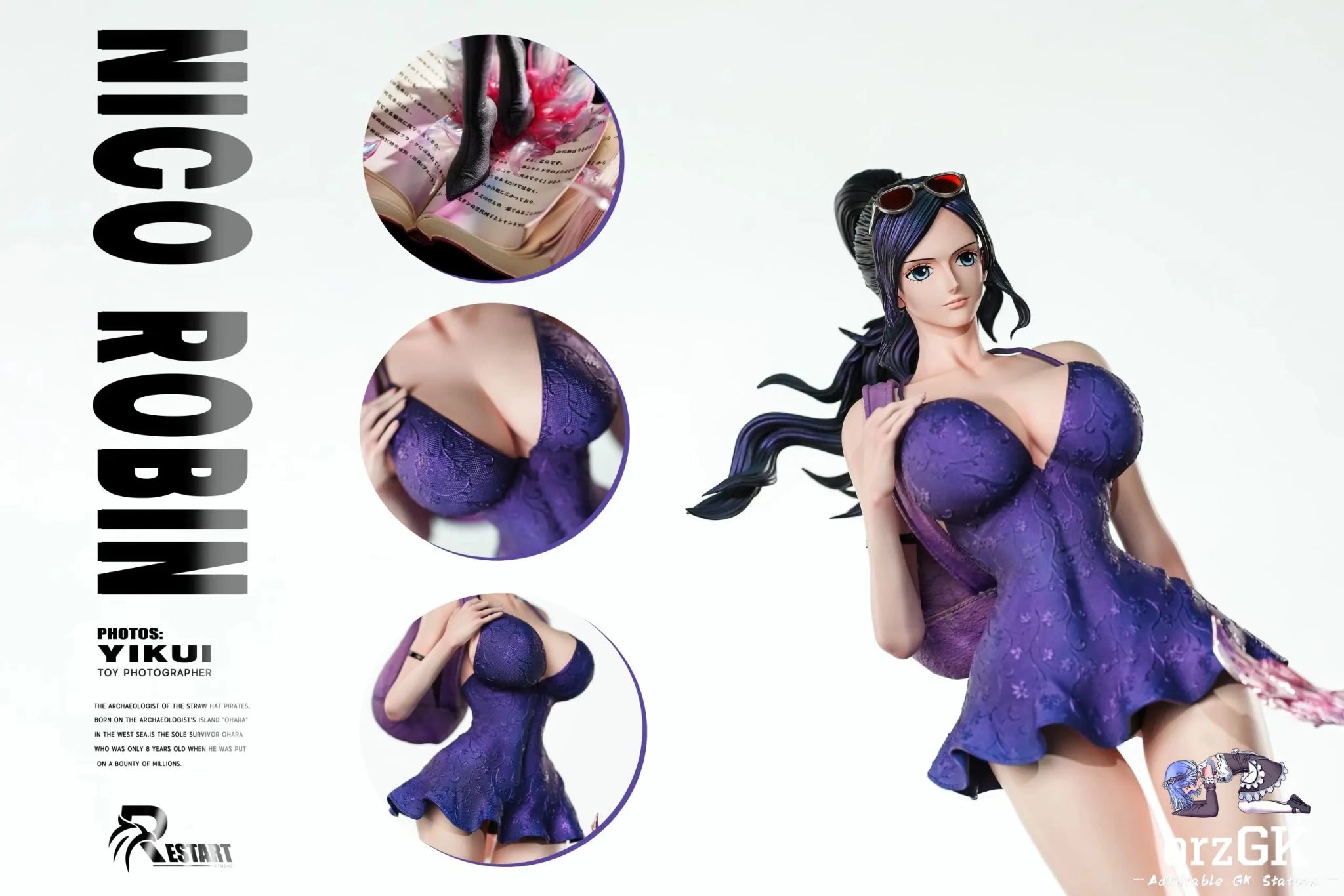 Restart Studio - One Piece Nico Robin Book Effects resin statue Navy Toys anime figure