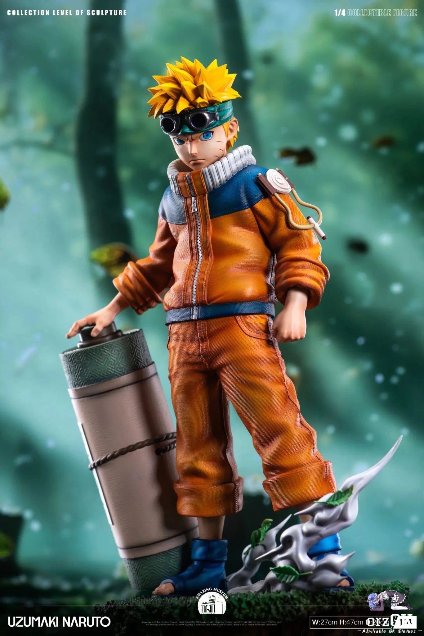 Amazing Museum Studio - Naruto Childhood Door God Series 1 Uzumaki Naruto resin statue Navy Toys anime figure