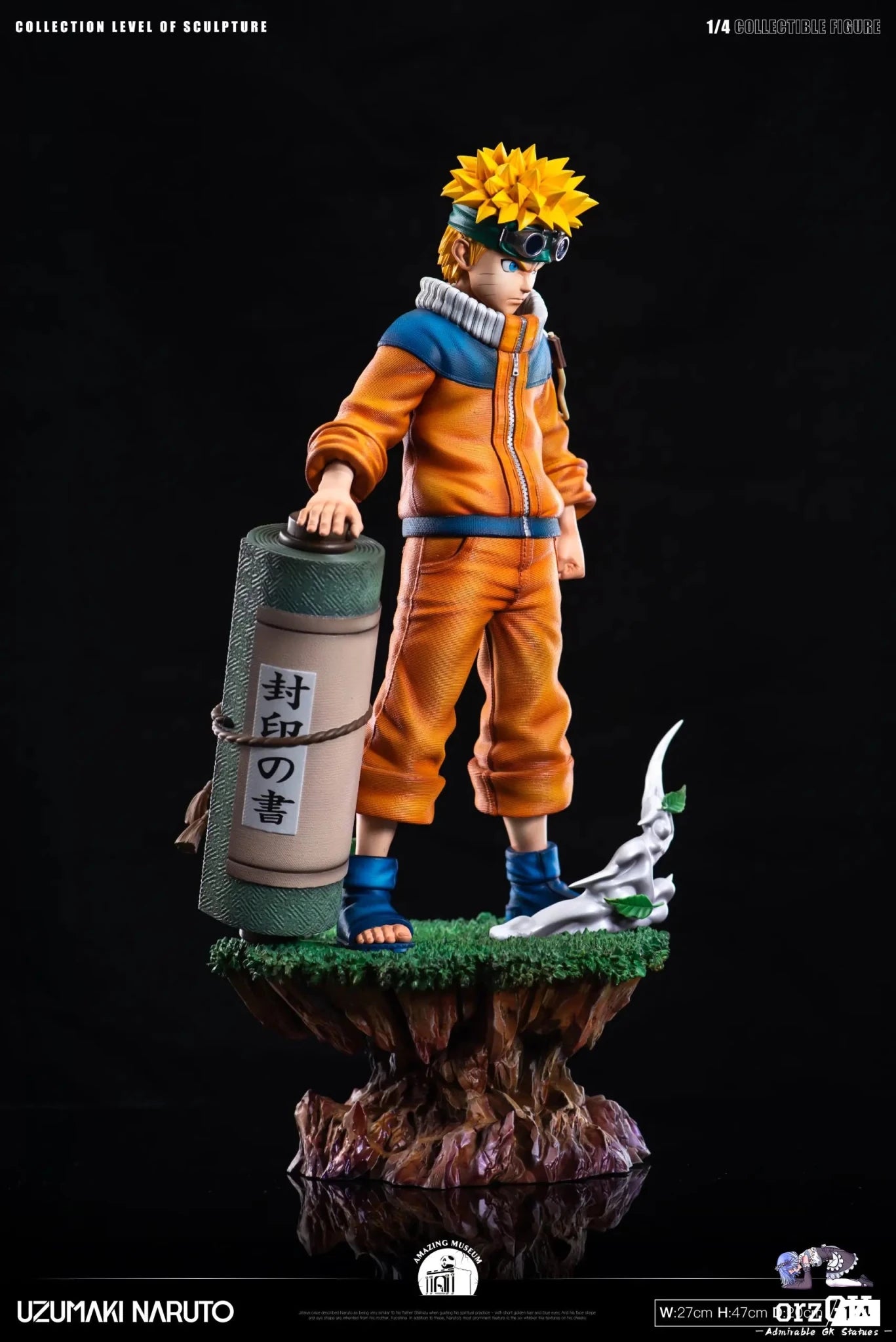 Amazing Museum Studio - Naruto Childhood Door God Series 1 Uzumaki Naruto resin statue Navy Toys anime figure