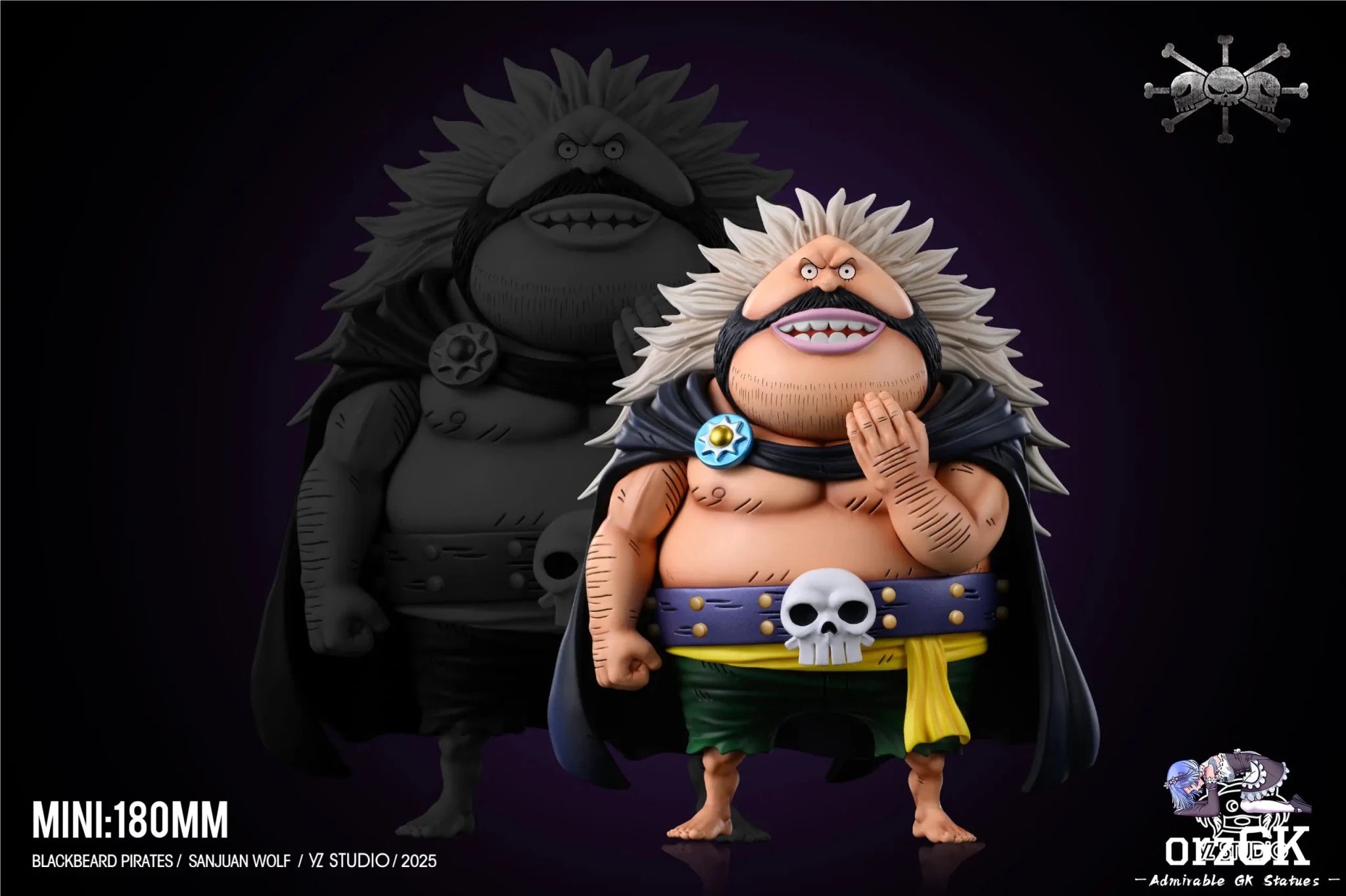 Yz Studio - One Piece Blackbeard Pirates 9 Sanjuan Wolf resin statue Navy Toys anime figure