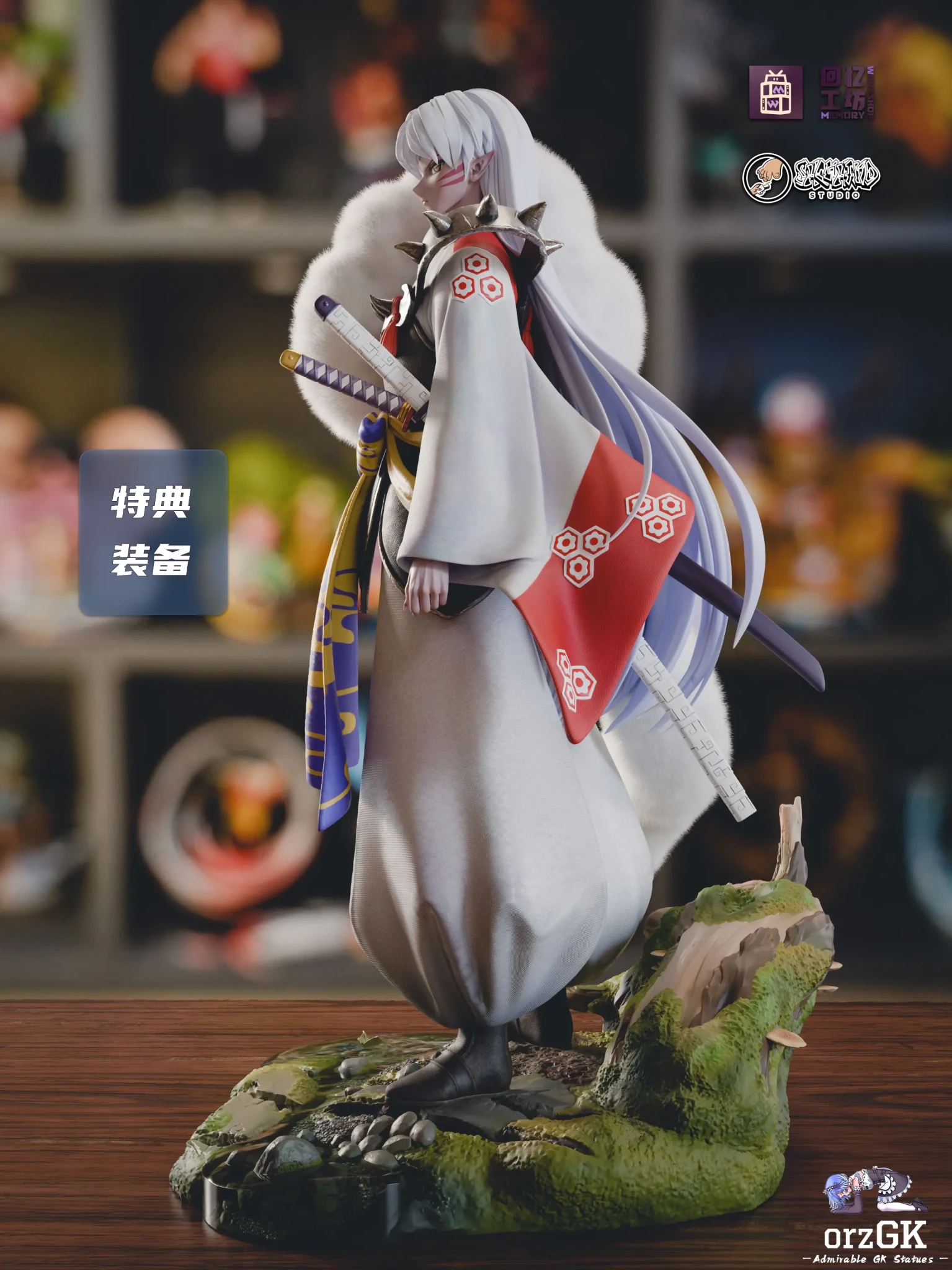 Memory Workshop Studio & Showhand Studio - Inuyasha Series 1 Sesshōmaru resin statue Navy Toys anime figure