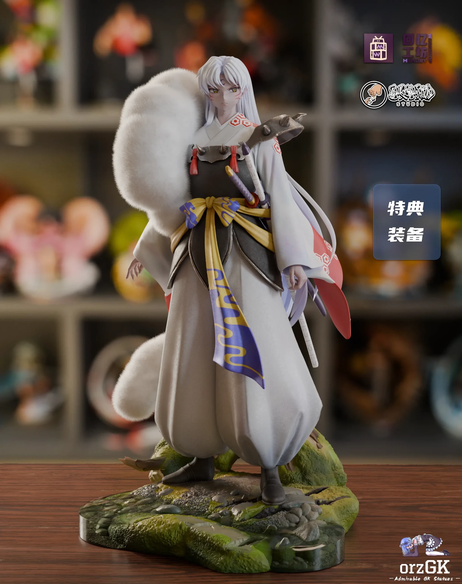 Memory Workshop Studio & Showhand Studio - Inuyasha Series 1 Sesshōmaru resin statue Navy Toys anime figure