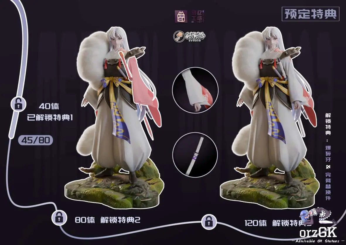 Memory Workshop Studio & Showhand Studio - Inuyasha Series 1 Sesshōmaru resin statue Navy Toys anime figure