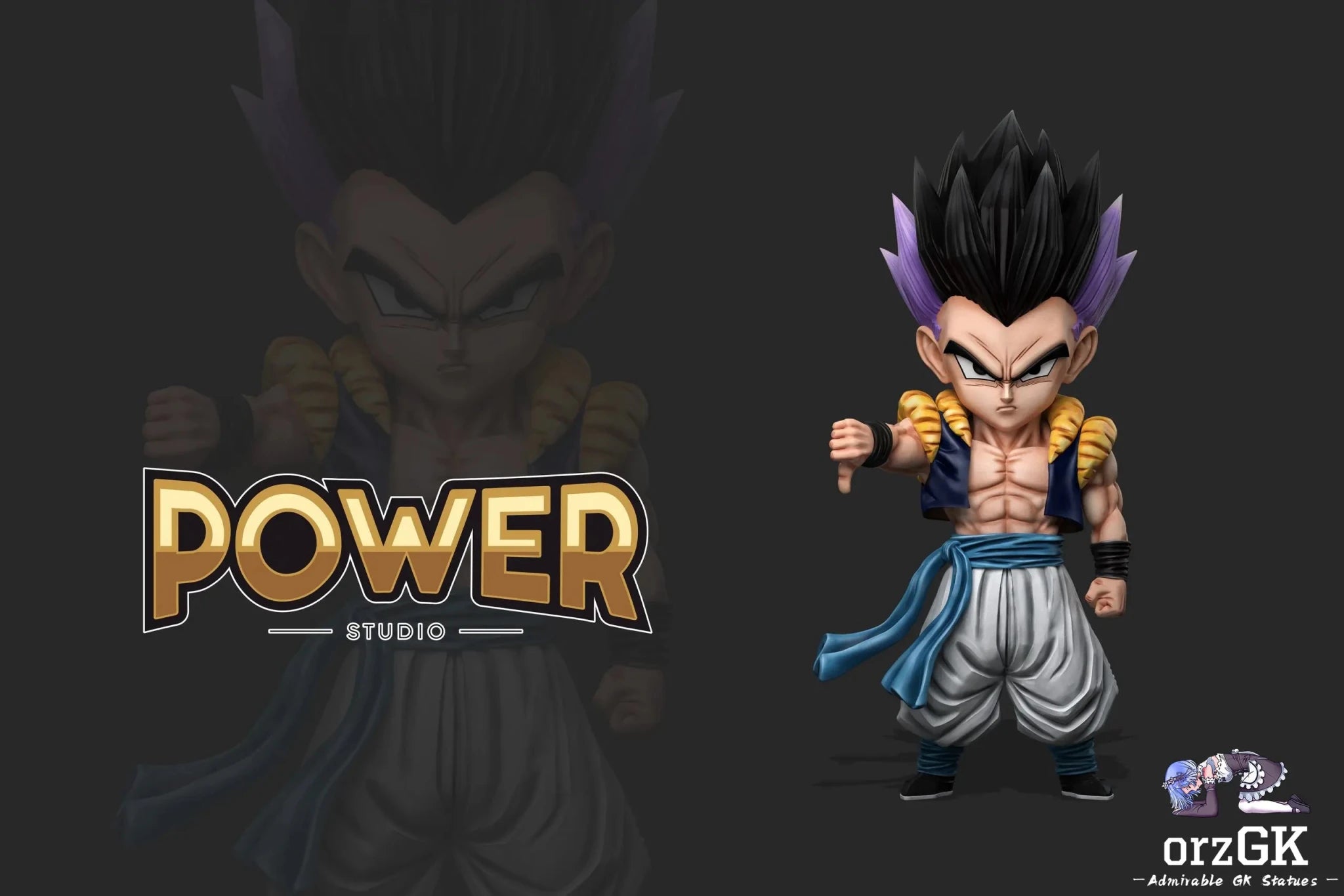 Power Studio - Dragon Ball wcf Gotenks 3 resin statue Navy Toys anime figure