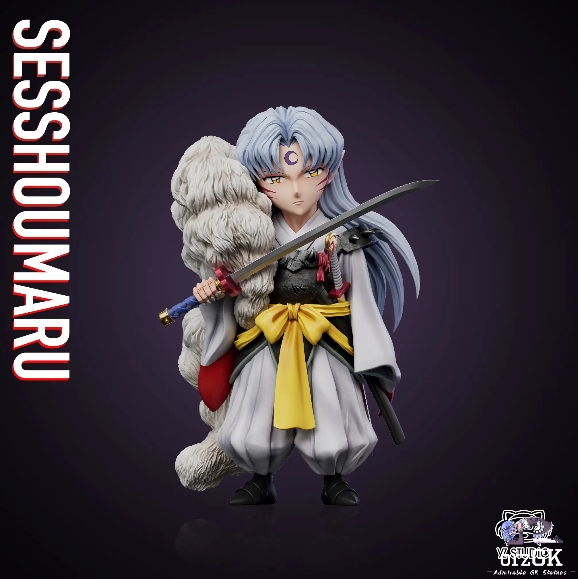 Yz Studio - Inuyasha 2 Sesshōmaru resin statue Navy Toys anime figure