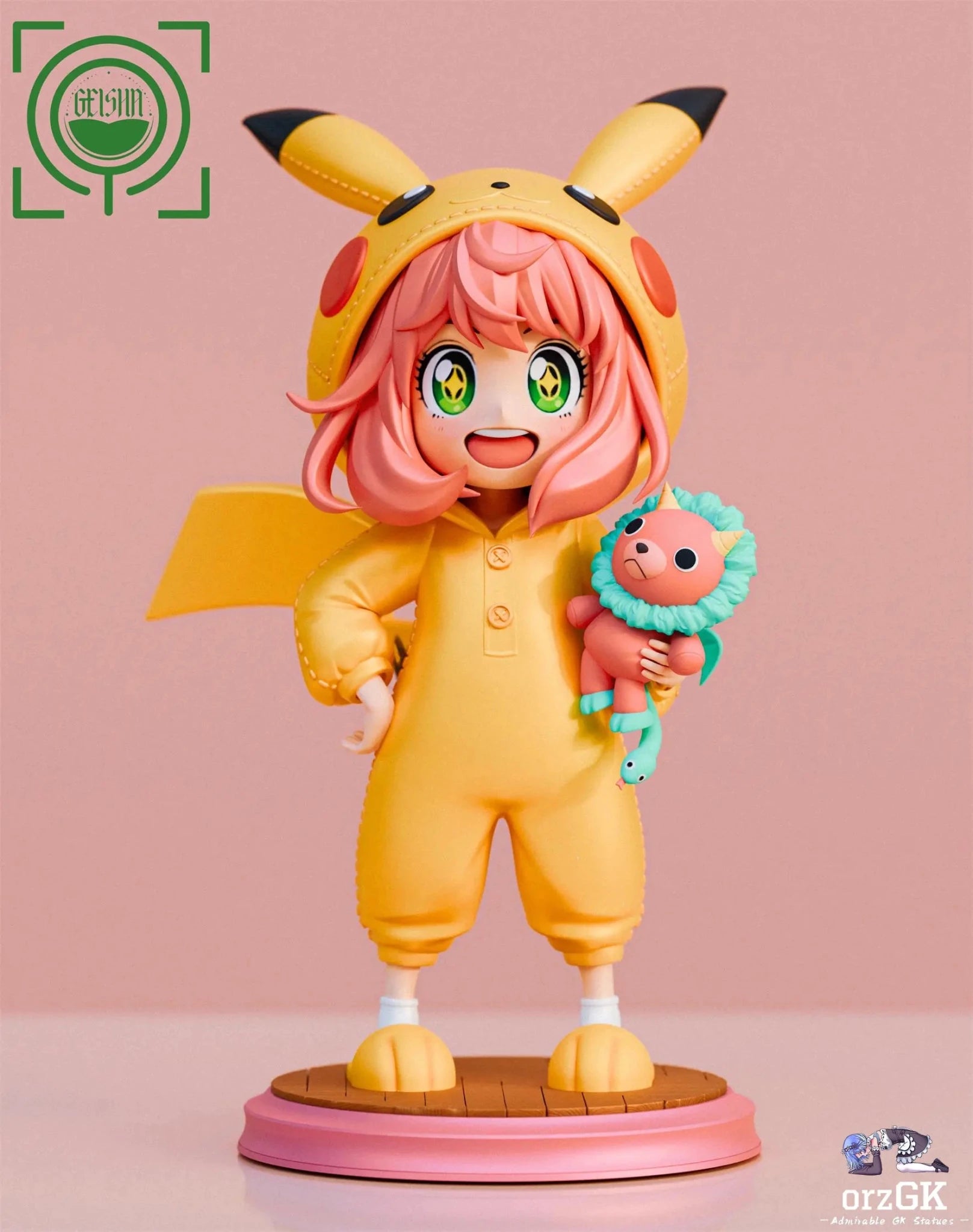 GEISHA Studio - Spy x Family Pikachu Anya Forger resin statue Navy Toys anime figure