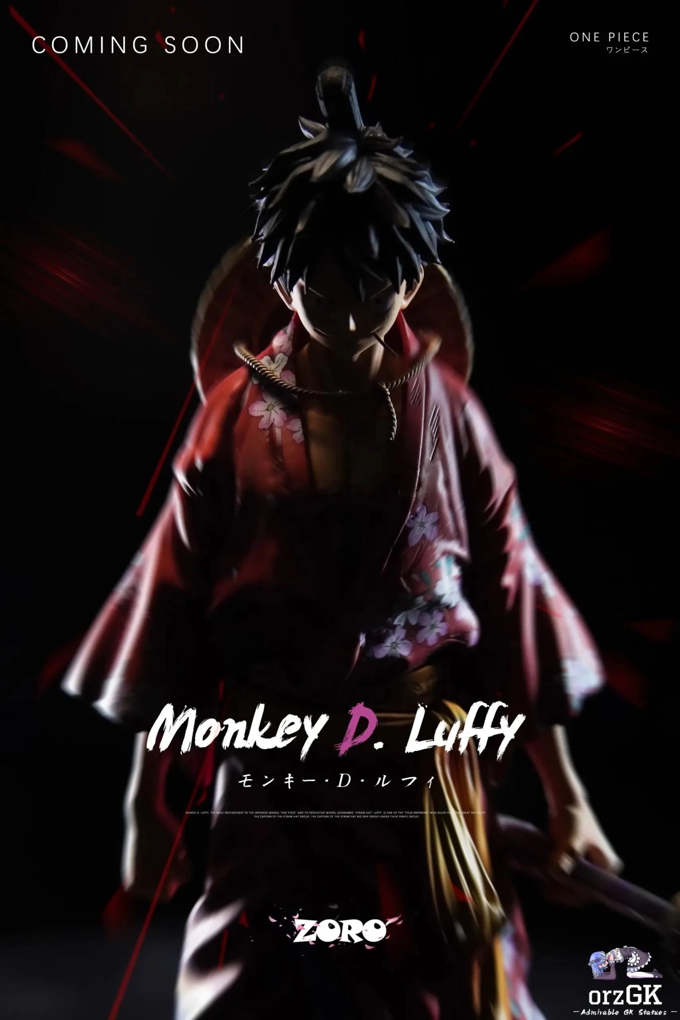 Zoro Studio - One Piece Kimono Luffy resin statue Navy Toys anime figure