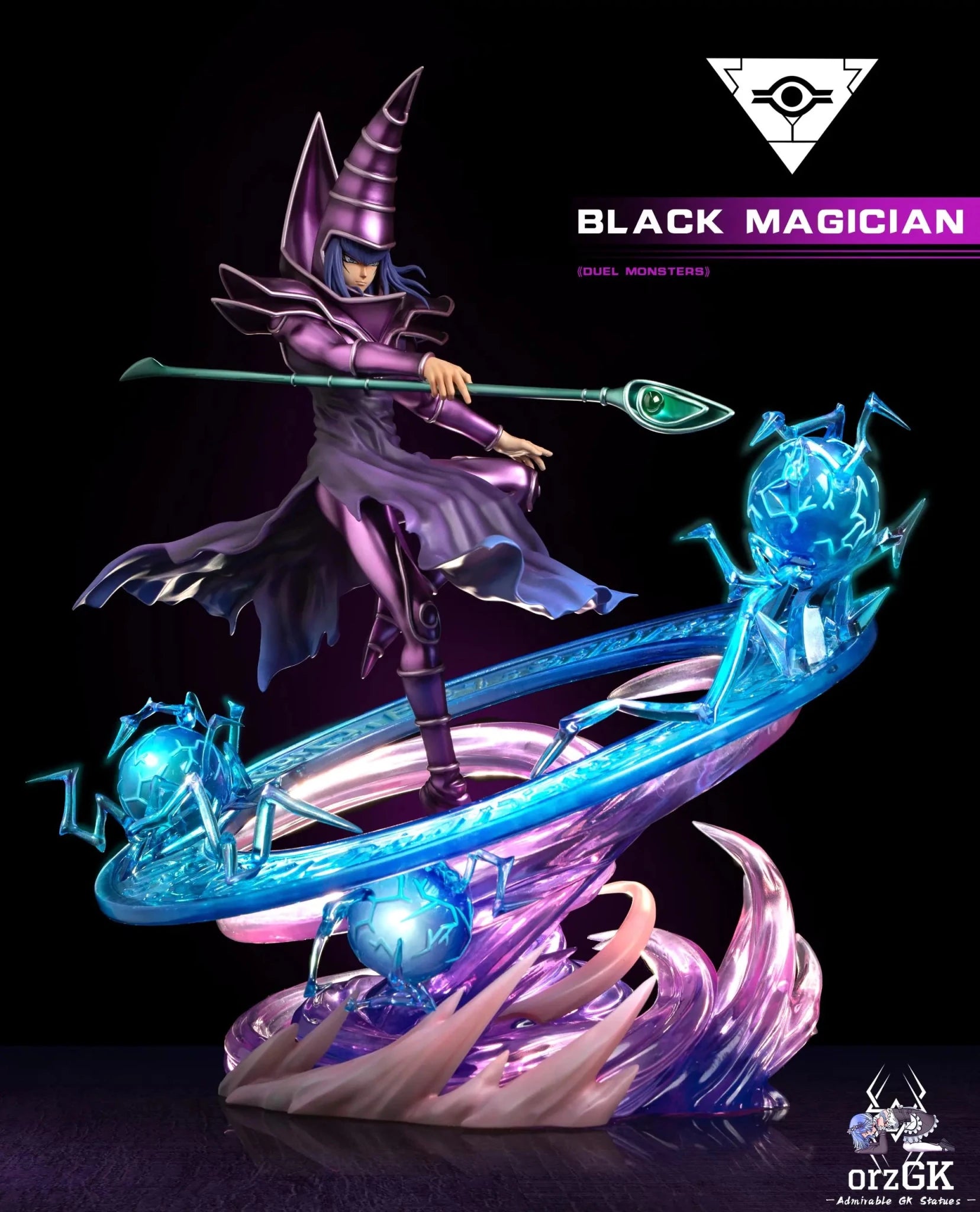 YU Studio - Yu - Gi - Oh! Black Magician resin statue Navy Toys anime figure
