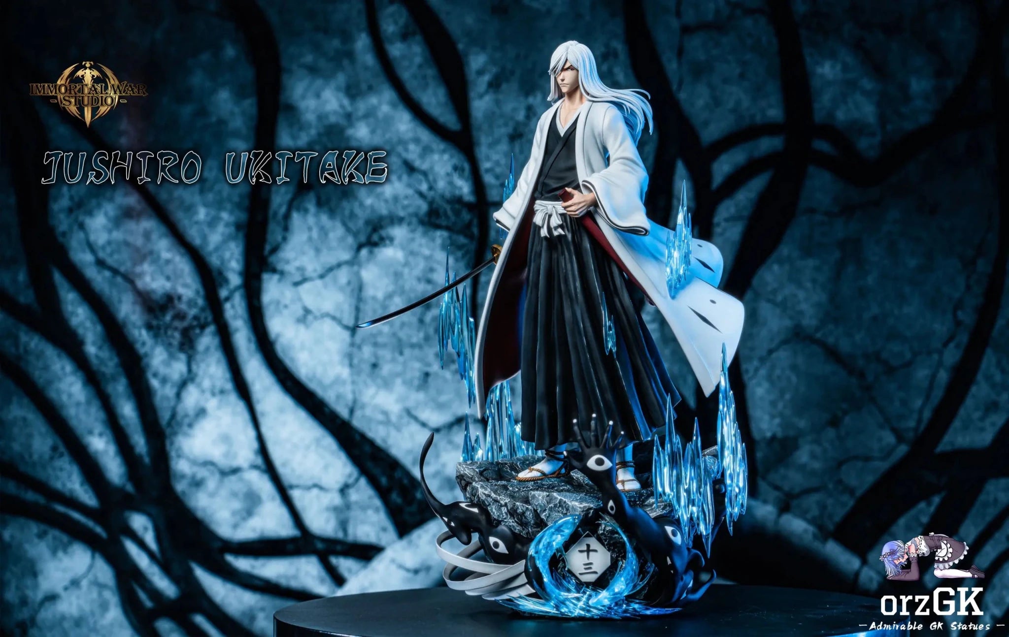 I.W Studio - Bleach: Thousand - Year Blood War Gotei 13 Series 11 Jūshirō Ukitake resin statue Navy Toys anime figure