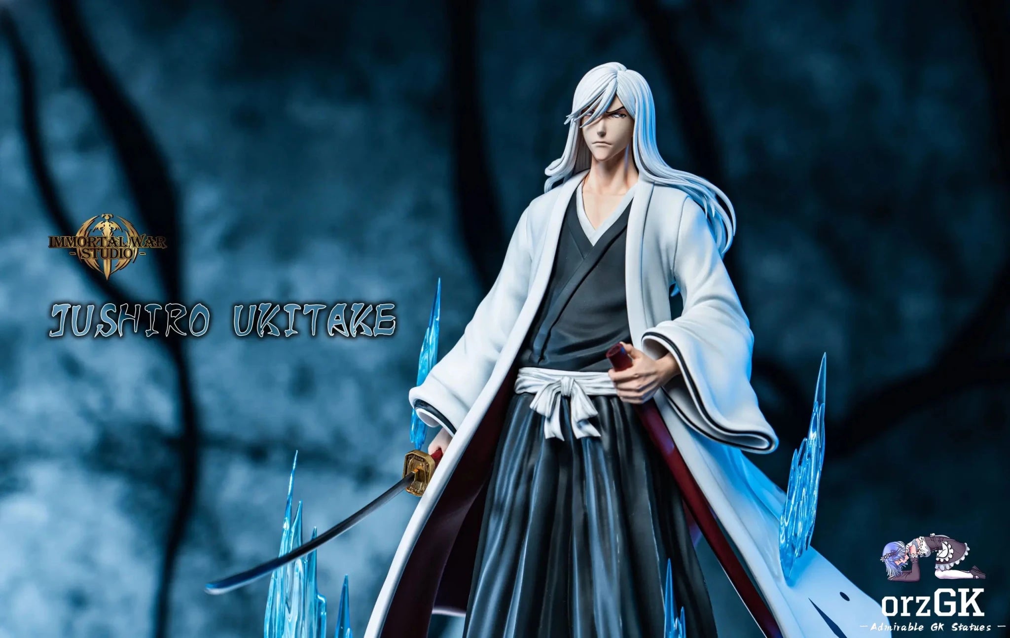 I.W Studio - Bleach: Thousand - Year Blood War Gotei 13 Series 11 Jūshirō Ukitake resin statue Navy Toys anime figure
