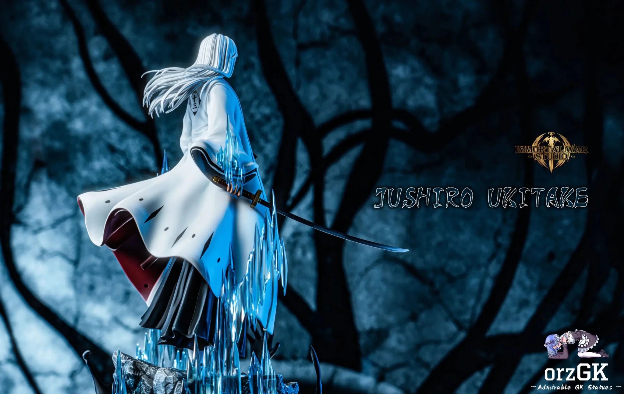 I.W Studio - Bleach: Thousand - Year Blood War Gotei 13 Series 11 Jūshirō Ukitake resin statue Navy Toys anime figure