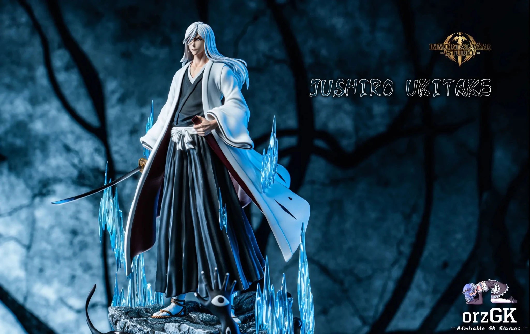 I.W Studio - Bleach: Thousand - Year Blood War Gotei 13 Series 11 Jūshirō Ukitake resin statue Navy Toys anime figure