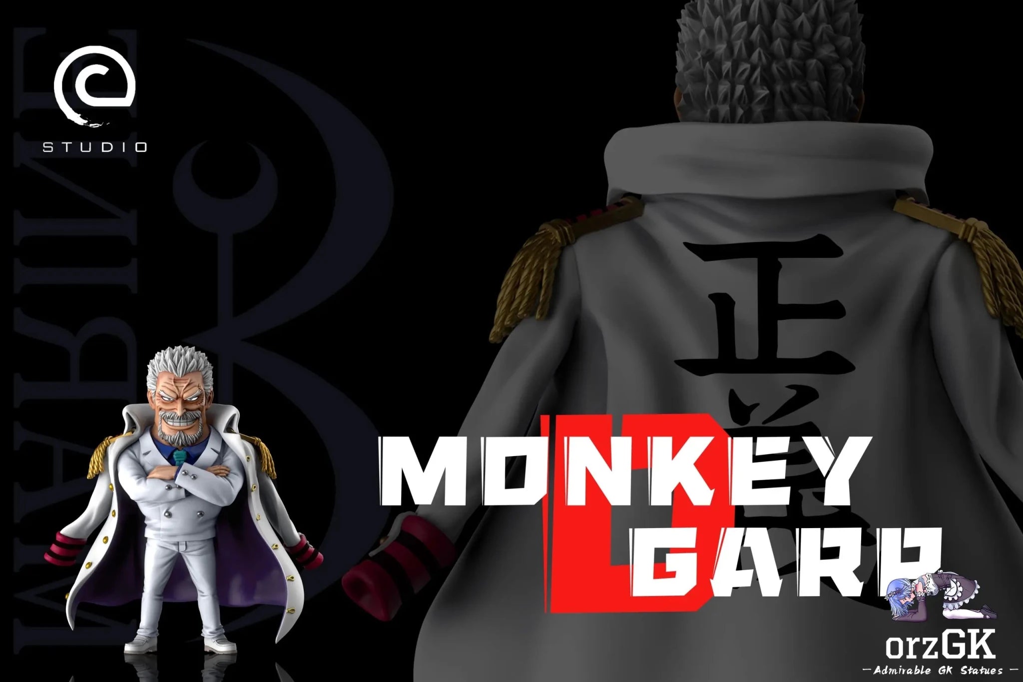 C Studio - One Piece Navy Series Hero of the Marines Monkey D. Garp resin statue Navy Toys anime figure
