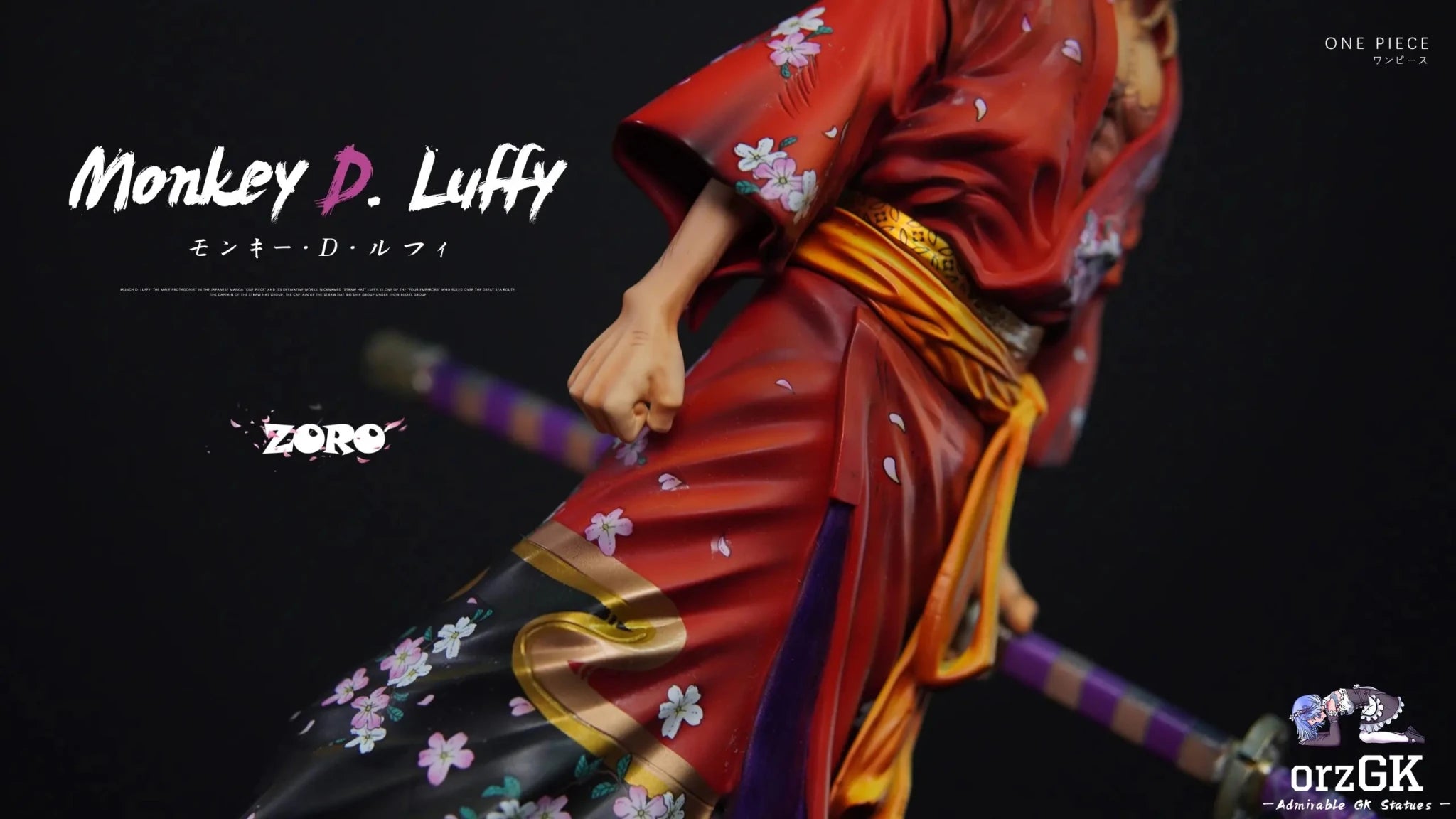 Zoro Studio - One Piece Kimono Luffy resin statue Navy Toys anime figure