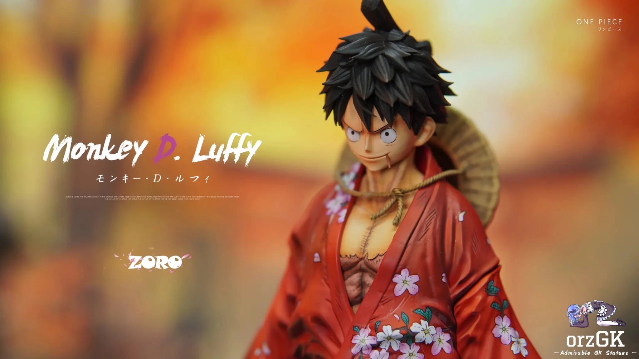 Zoro Studio - One Piece Kimono Luffy resin statue Navy Toys anime figure