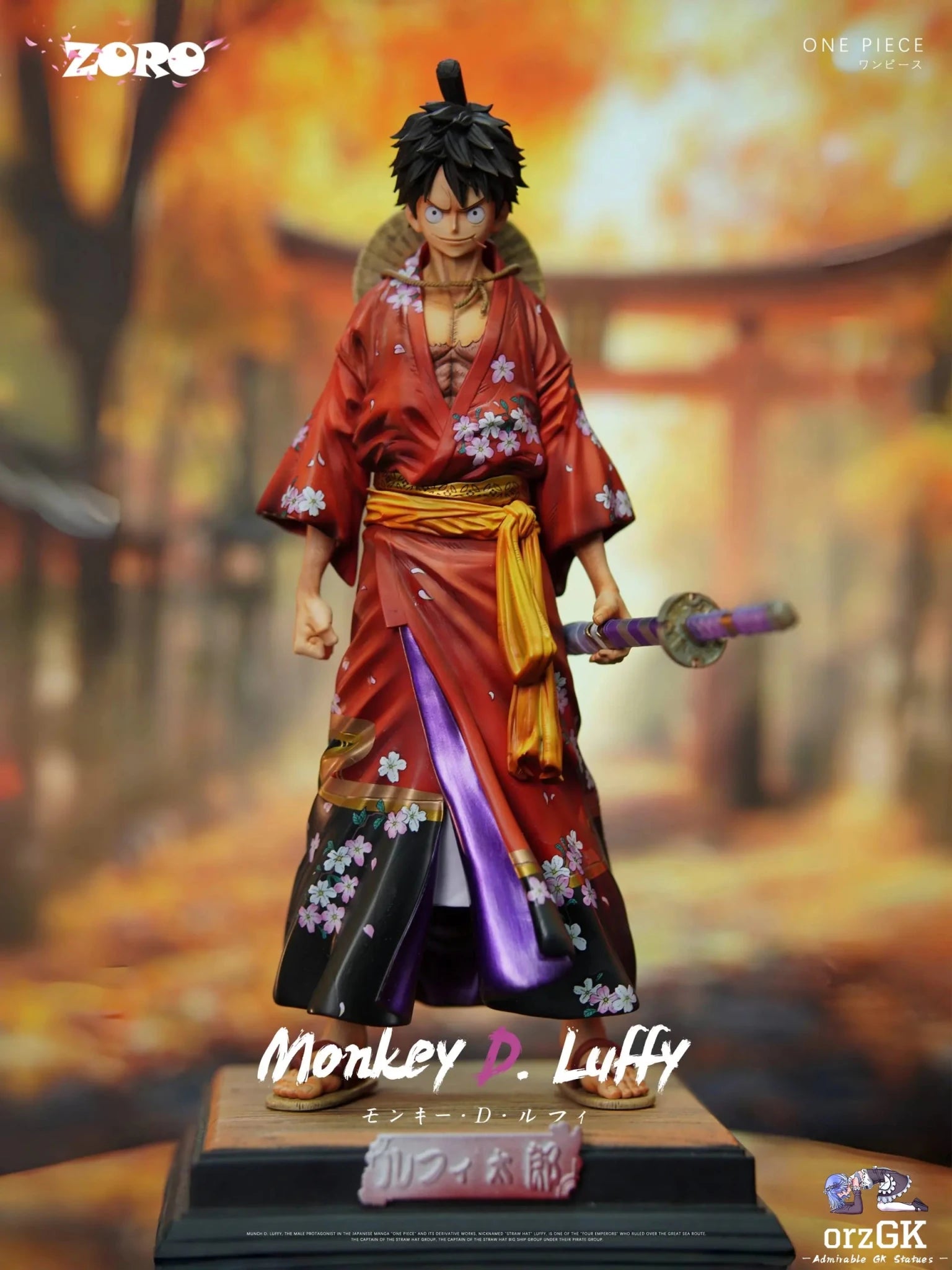 Zoro Studio - One Piece Kimono Luffy resin statue Navy Toys anime figure