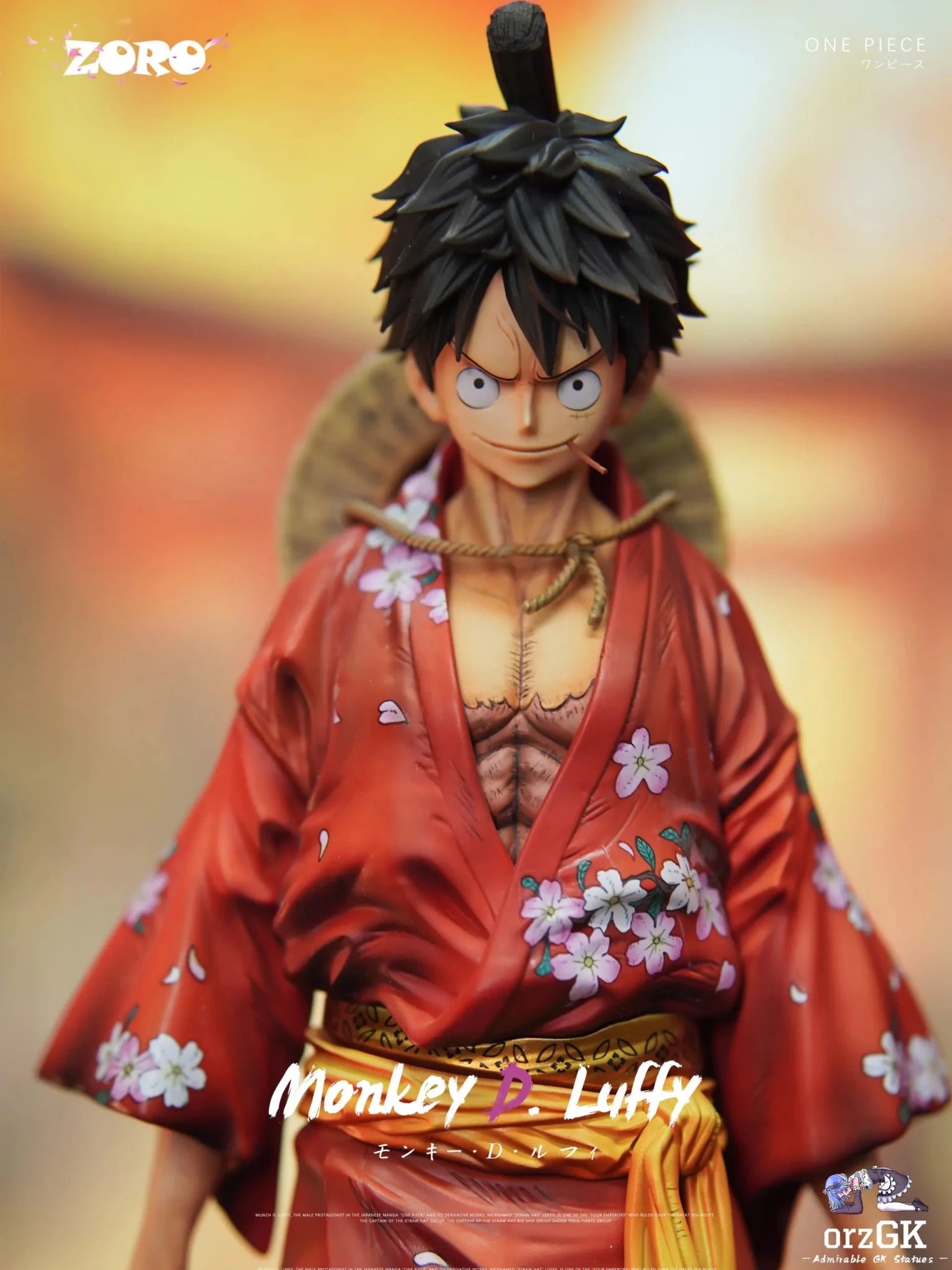 Zoro Studio - One Piece Kimono Luffy resin statue Navy Toys anime figure