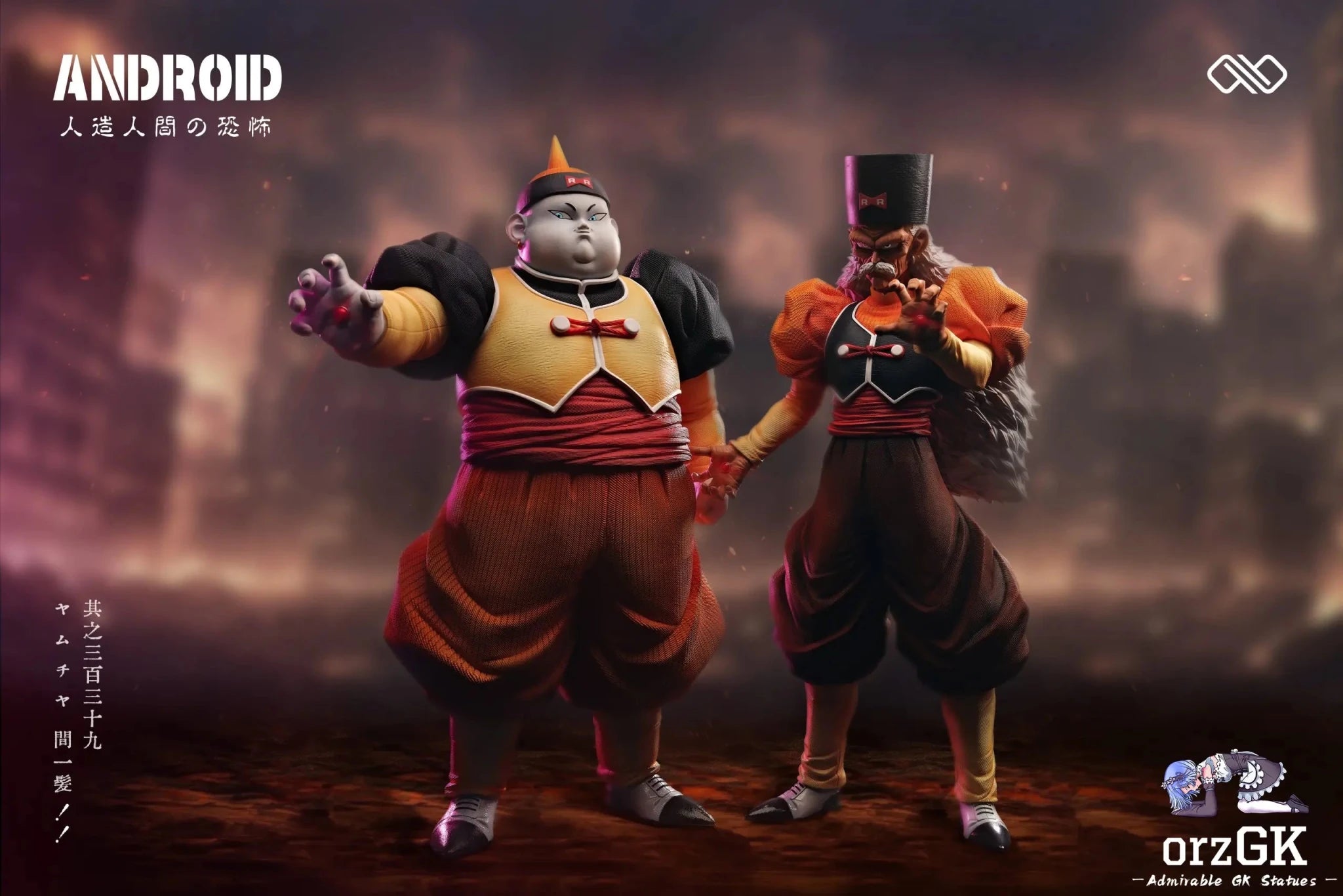Infinite Studio - Dragon Ball Android 19 & Dr. Gero Android 20 resin statue Navy Toys anime figure
