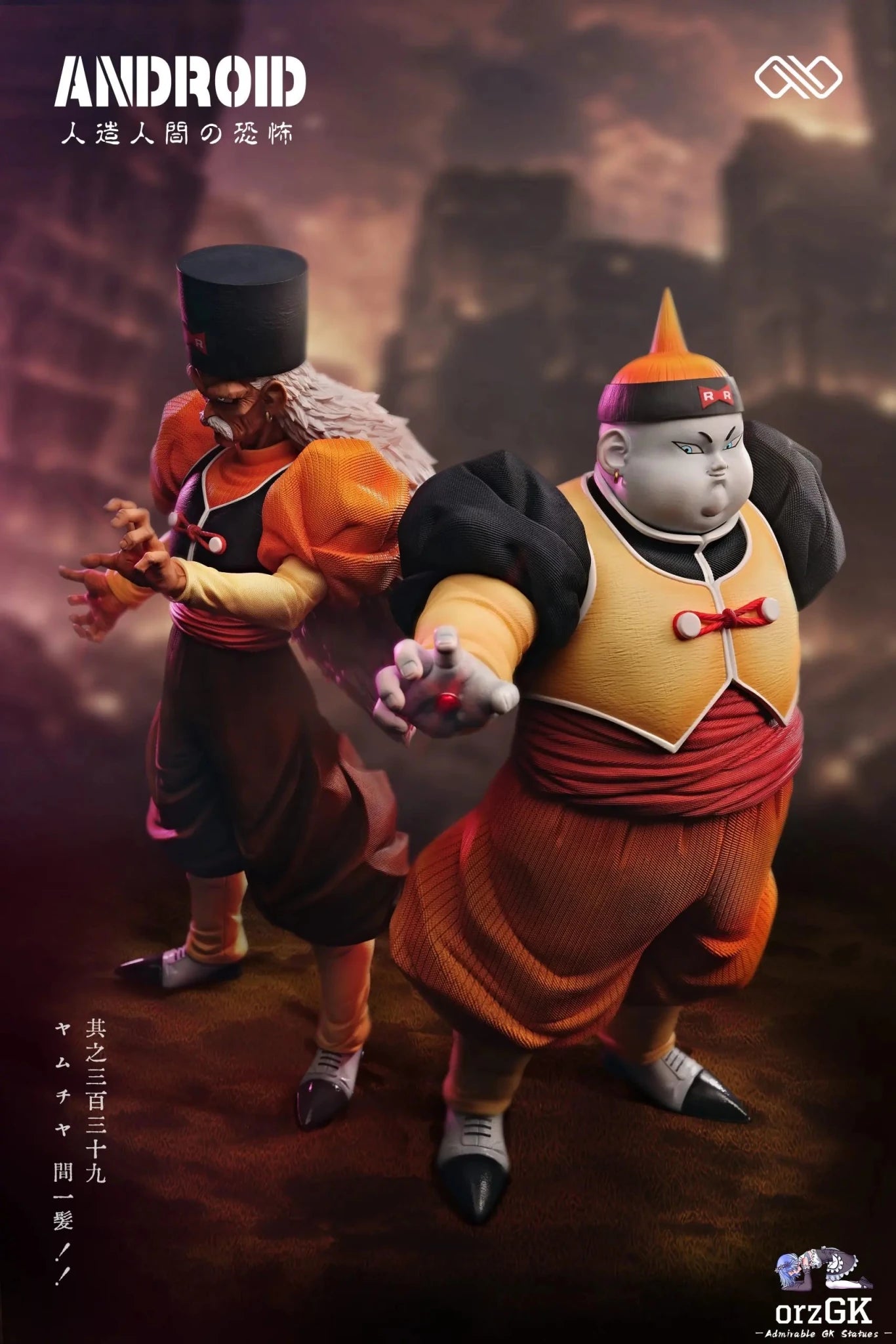 Infinite Studio - Dragon Ball Android 19 & Dr. Gero Android 20 resin statue Navy Toys anime figure