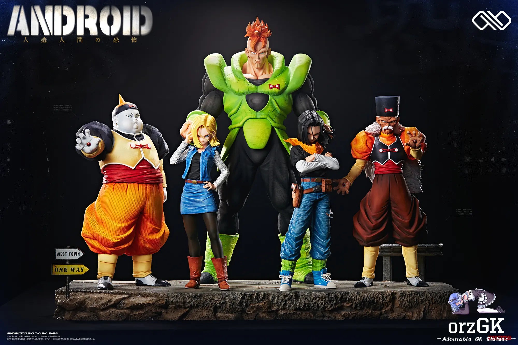 Infinite Studio - Dragon Ball Android 19 & Dr. Gero Android 20 resin statue Navy Toys anime figure