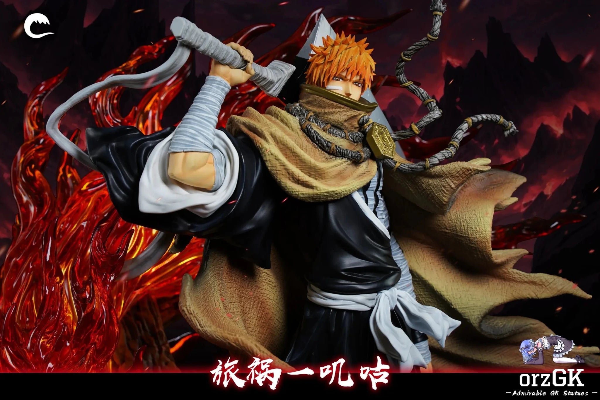 CHENG Studio - BLEACH Soul Society arc Ichigo Kurosaki resin statue Navy Toys anime figure