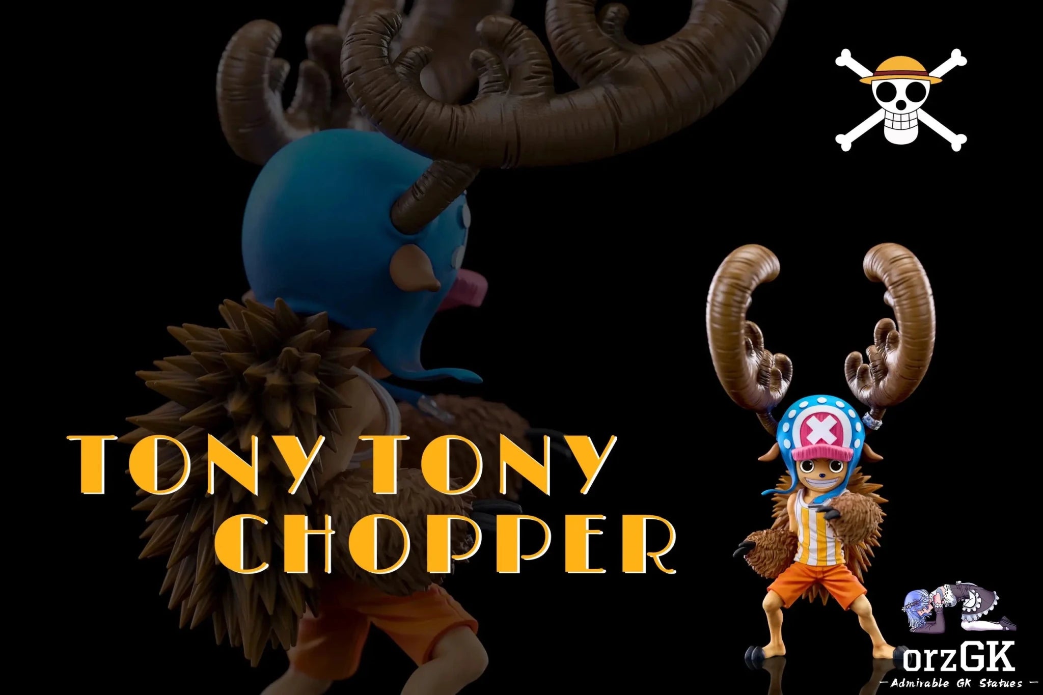 A+ Studio - One Piece Fish - Man Island Straw Hat Group Horn Point Tony Tony Chopper resin statue Navy Toys anime figure