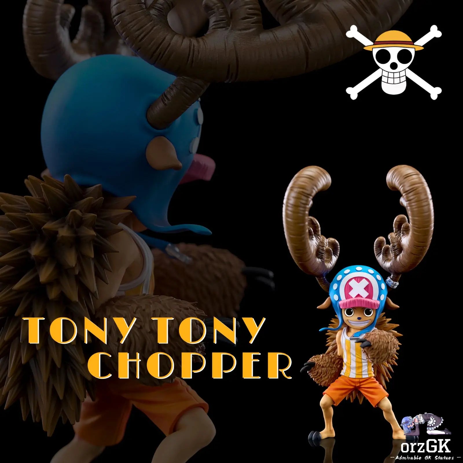 A+ Studio - One Piece Fish - Man Island Straw Hat Group Horn Point Tony Tony Chopper resin statue Navy Toys anime figure