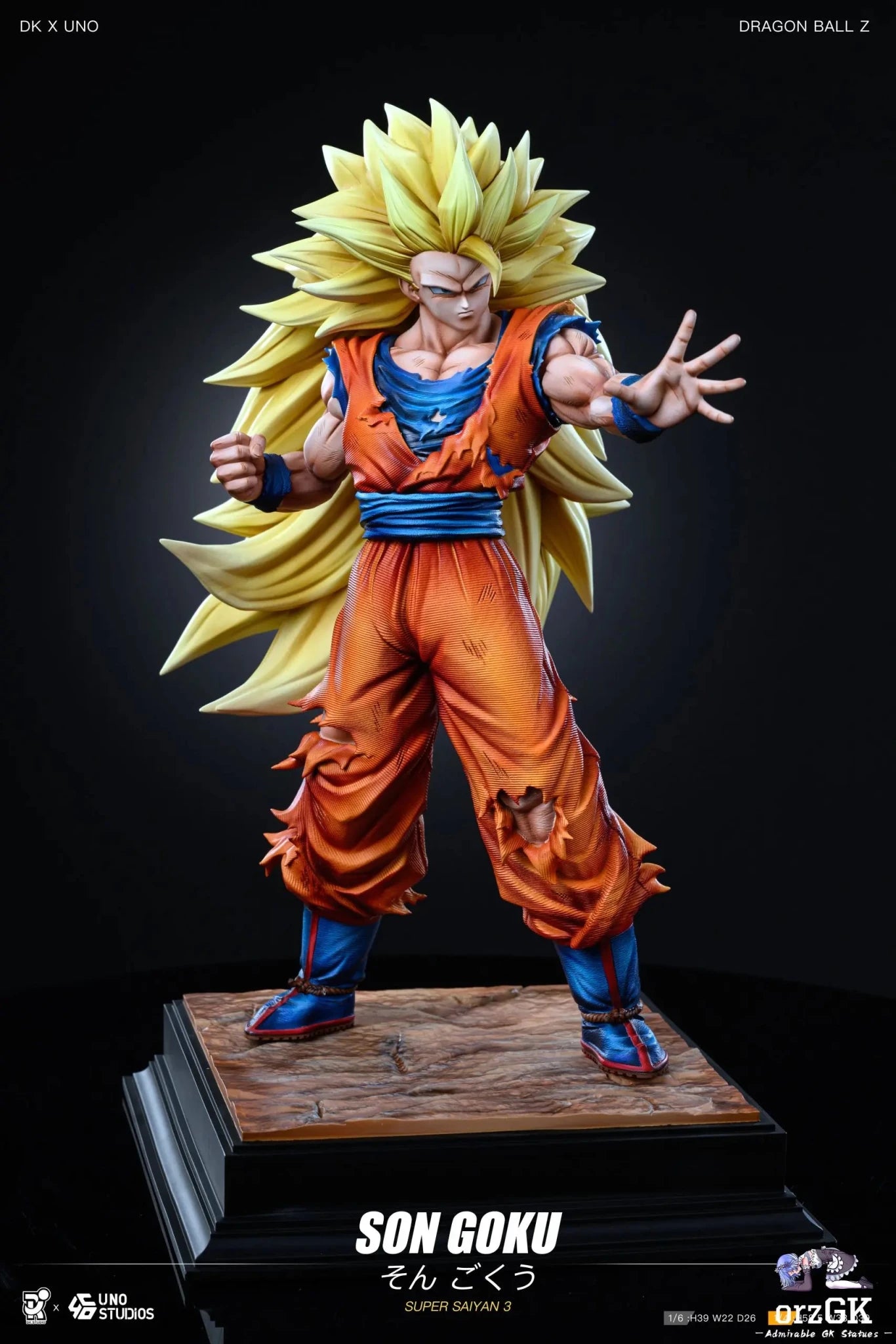 DK Studio - Dragon Ball Super Saiyan 3 Goku resin statue Navy Toys anime figure