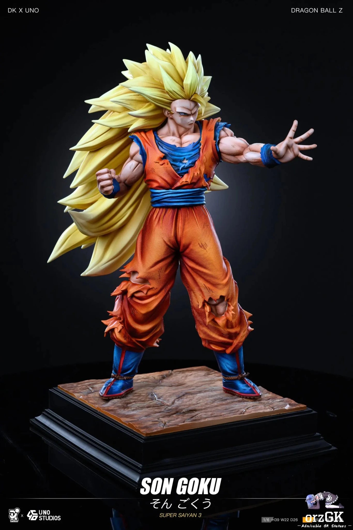 DK Studio - Dragon Ball Super Saiyan 3 Goku resin statue Navy Toys anime figure